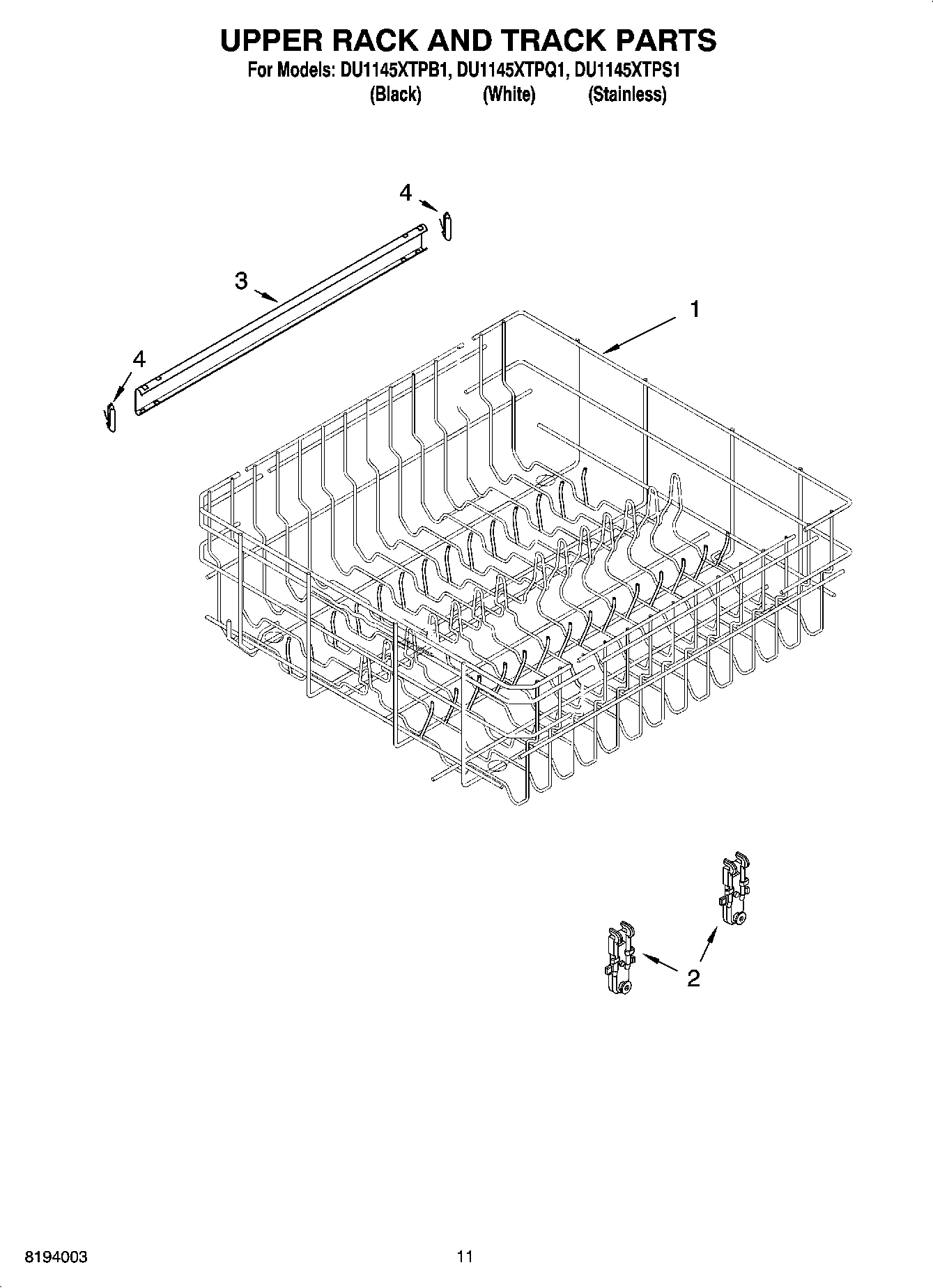 09 - UPPER RACK AND TRACK PARTS
