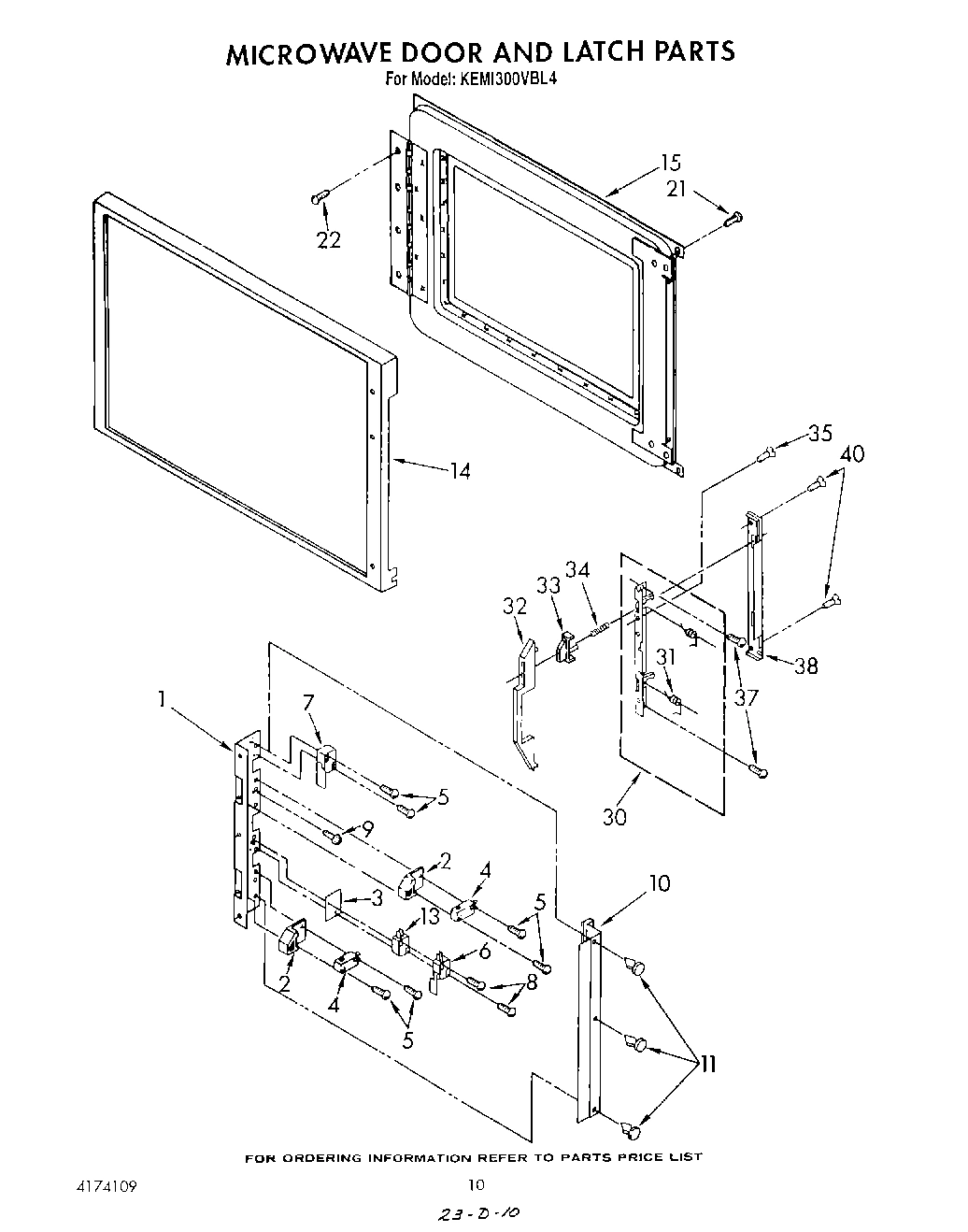 06 - MICROWAVE DOOR AND LATCH
