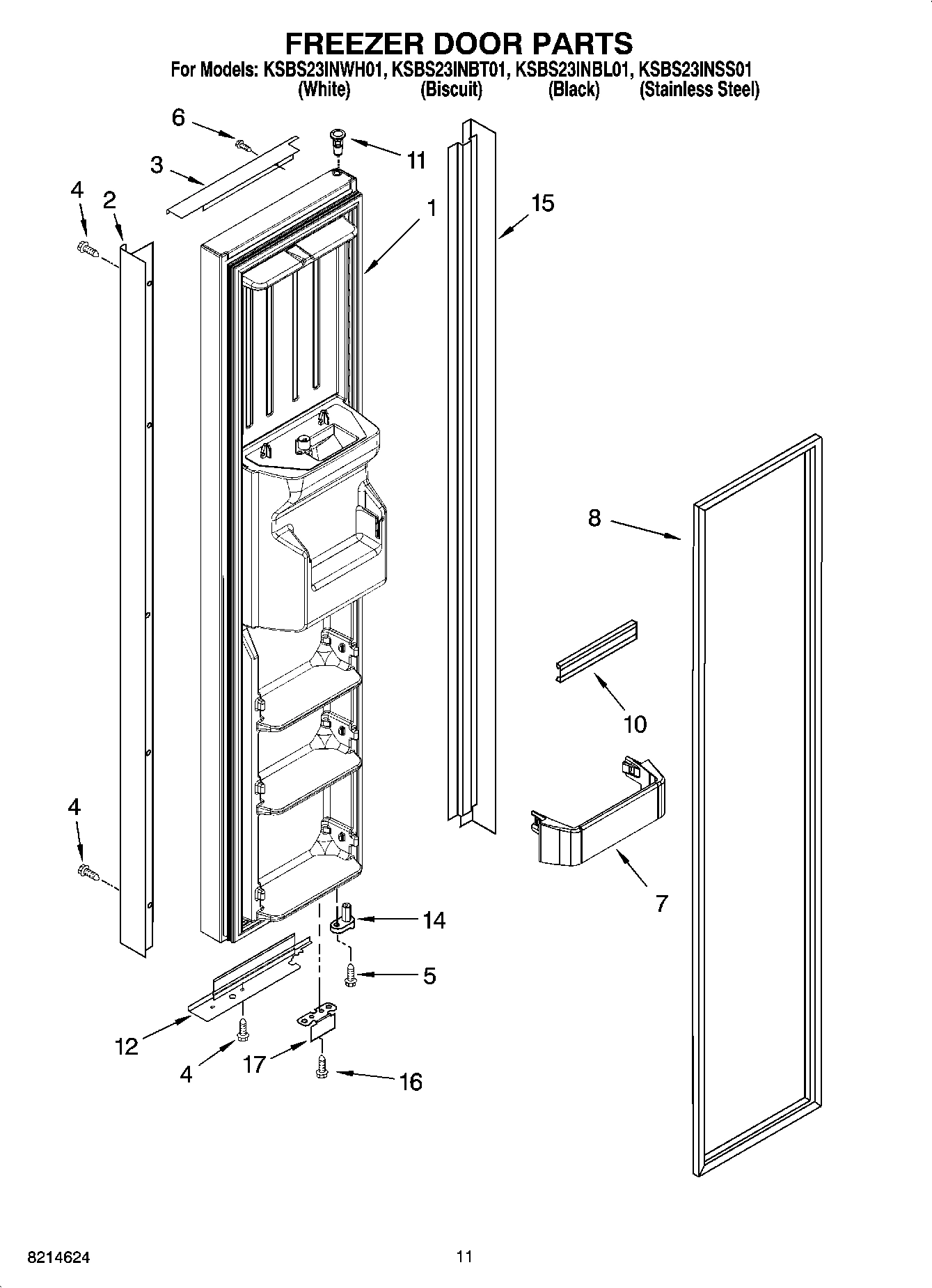 07 - FREEZER DOOR PARTS