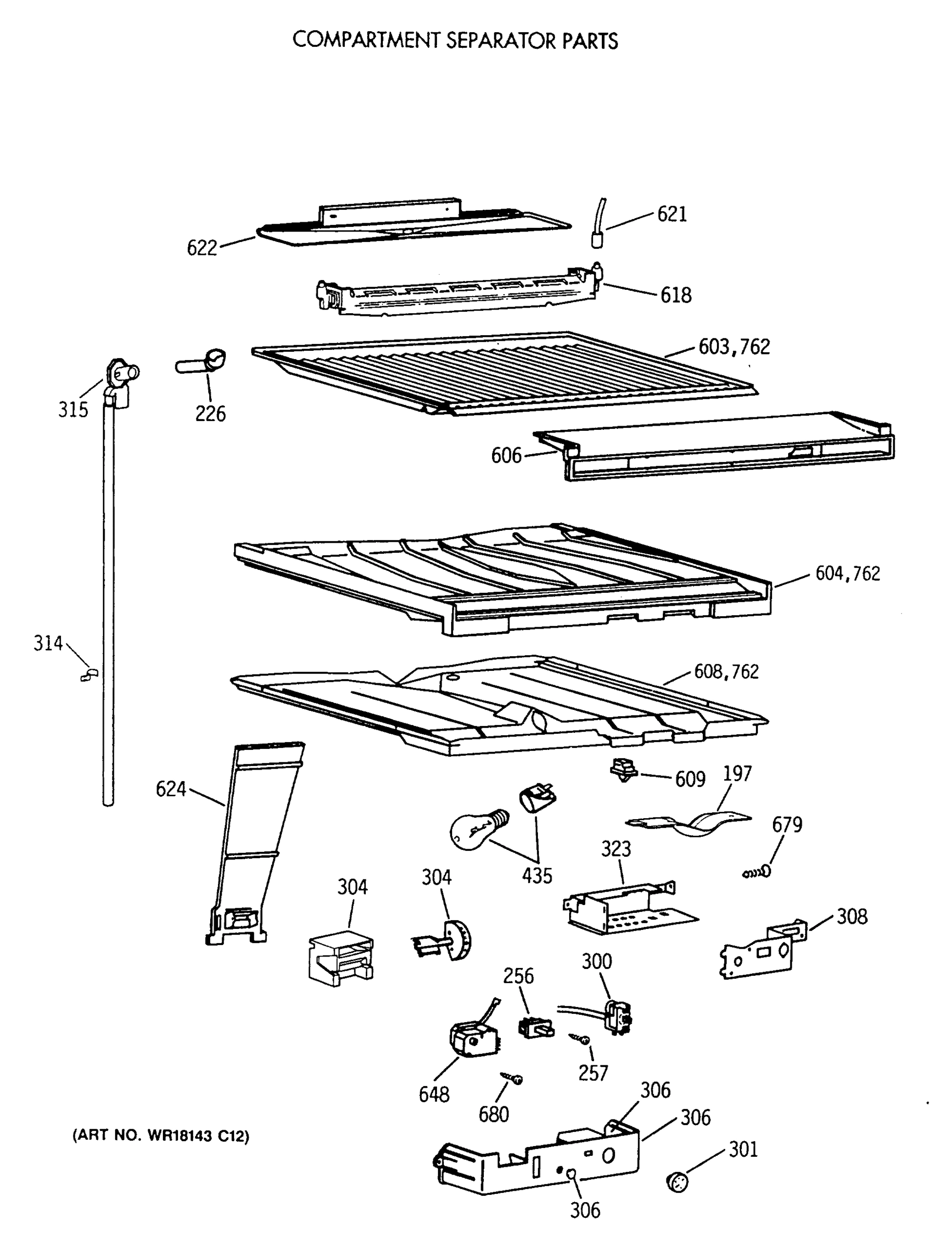 COMPARTMENT SEPARATOR PARTS