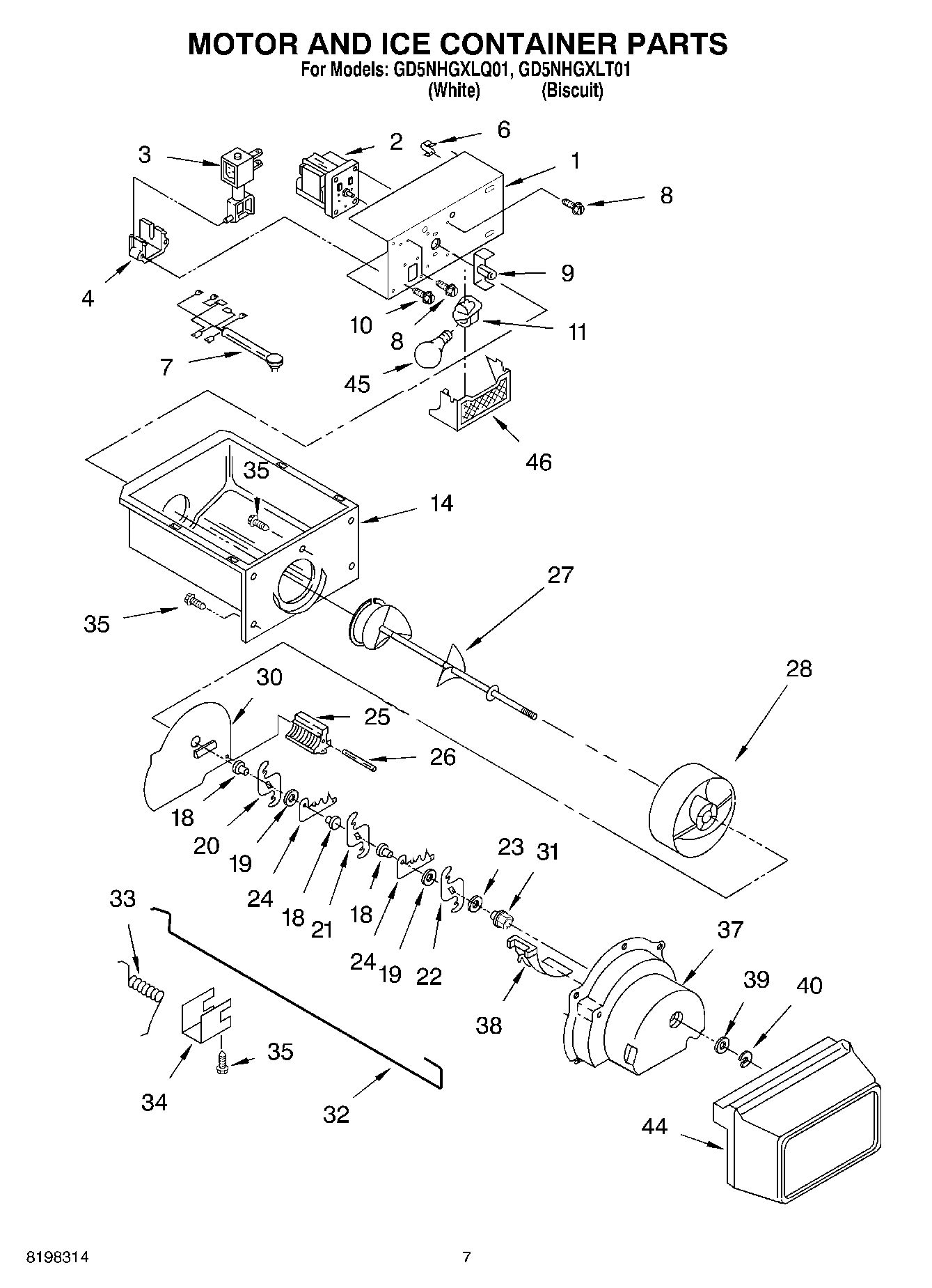 05 - MOTOR AND ICE CONTAINER