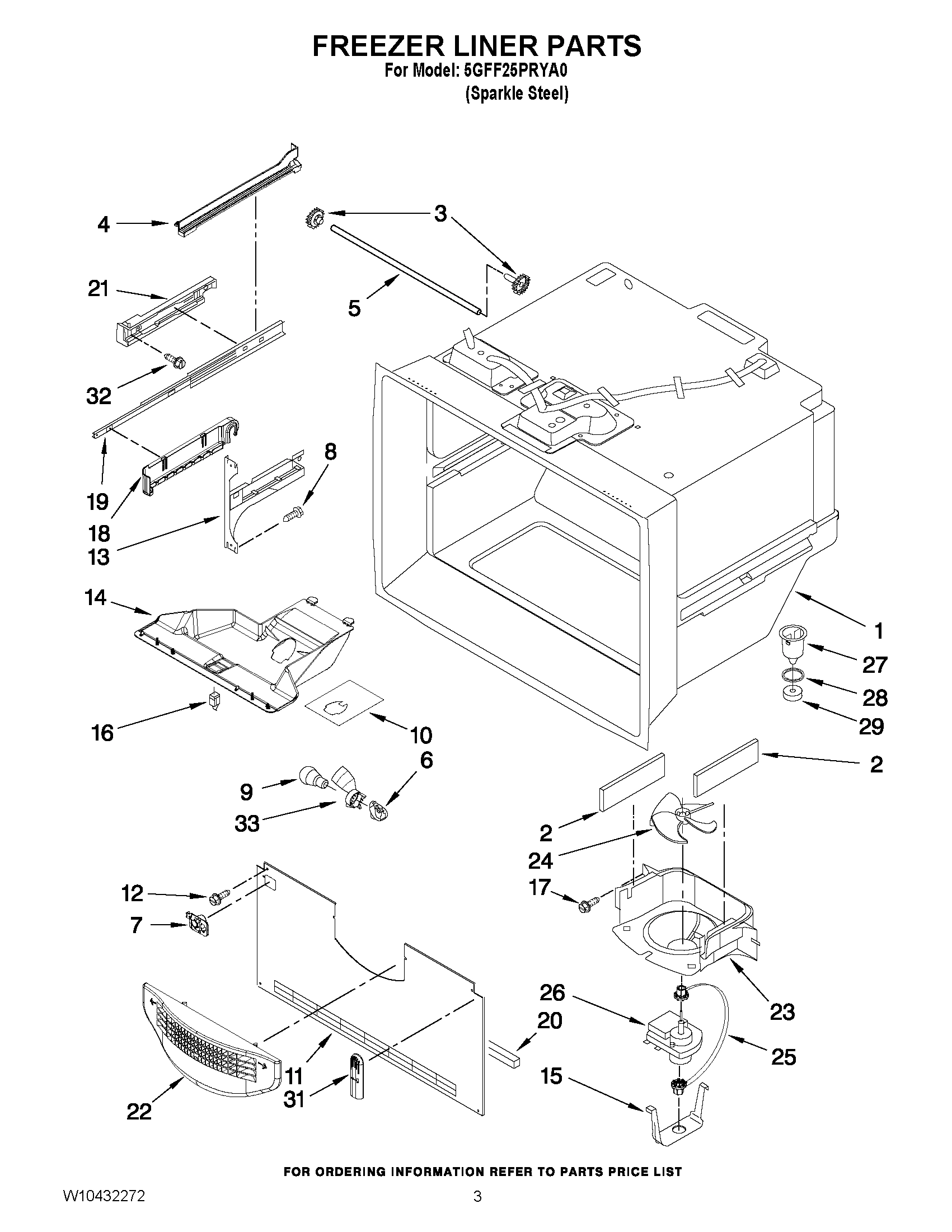 02 - FREEZER LINER PARTS