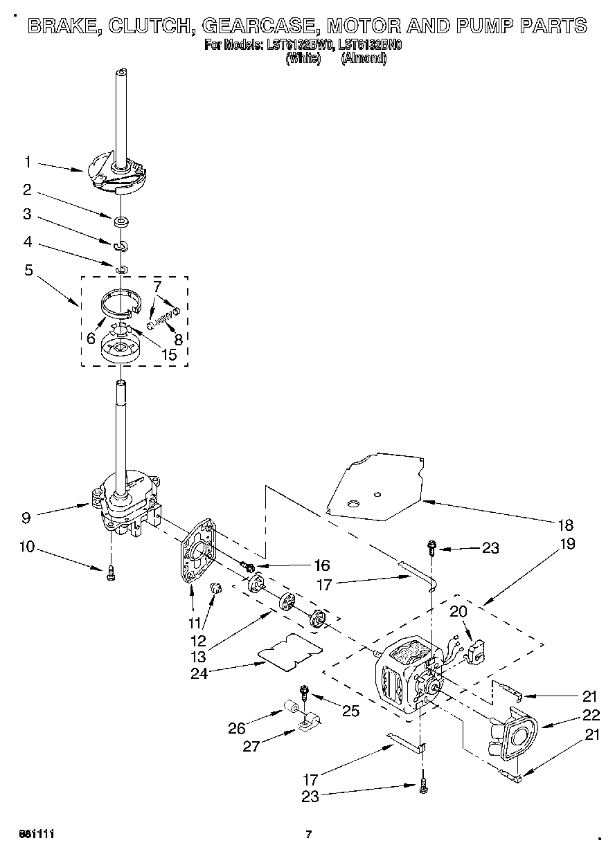 05 - BRAKE, CLUTCH, GEARCASE, MOTOR & PUMP