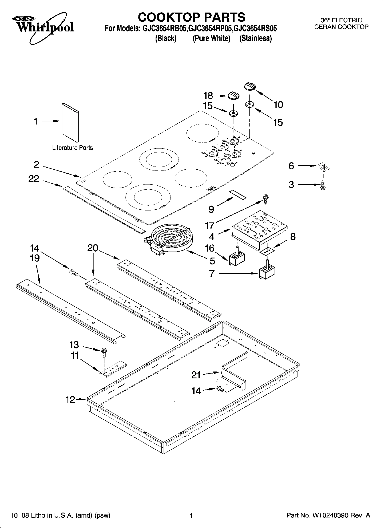 01 - COOKTOP PARTS, OPTIONAL PARTS