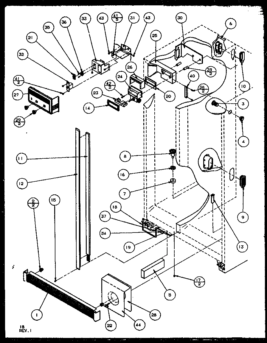 15 - REF/FZ CONTROLS AND CABINET PARTS