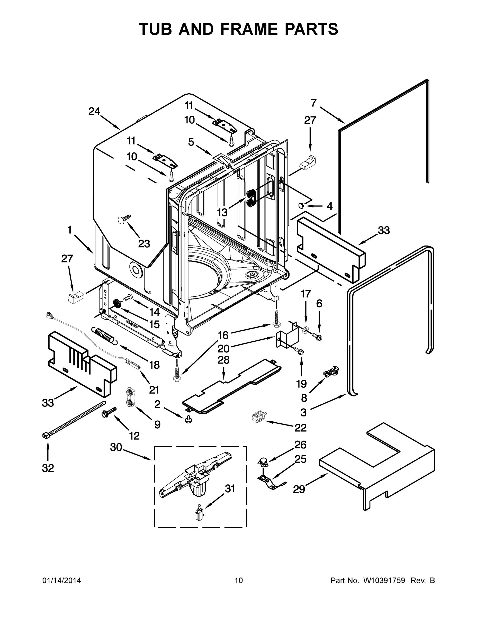 06 - TUB AND FRAME PARTS