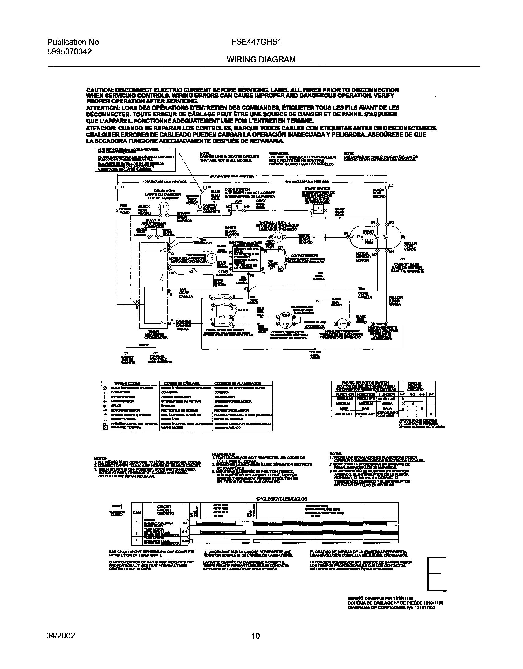 10 - 131911100 WIRING DIAGRAM