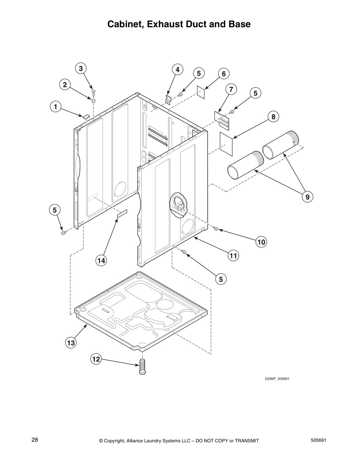 Cabinet, Exhaust Duct and Base