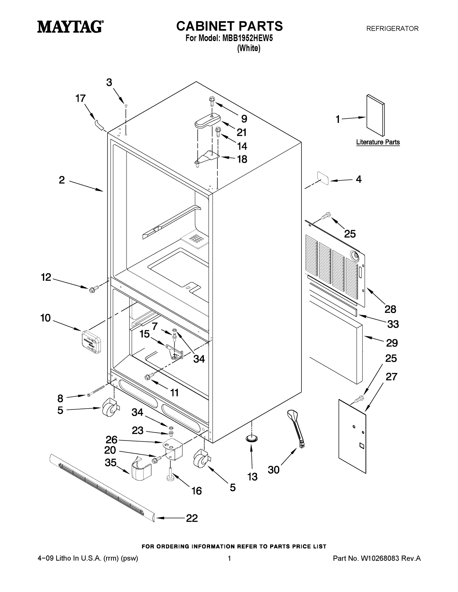 01 - CABINET PARTS