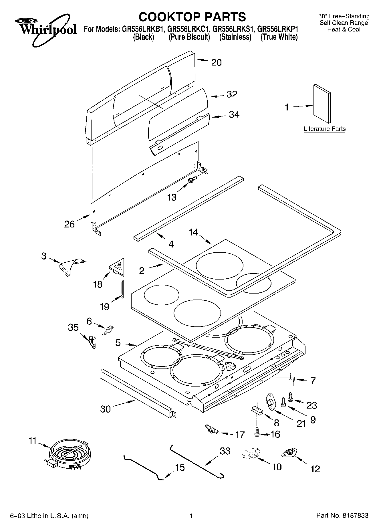 01 - COOKTOP PARTS