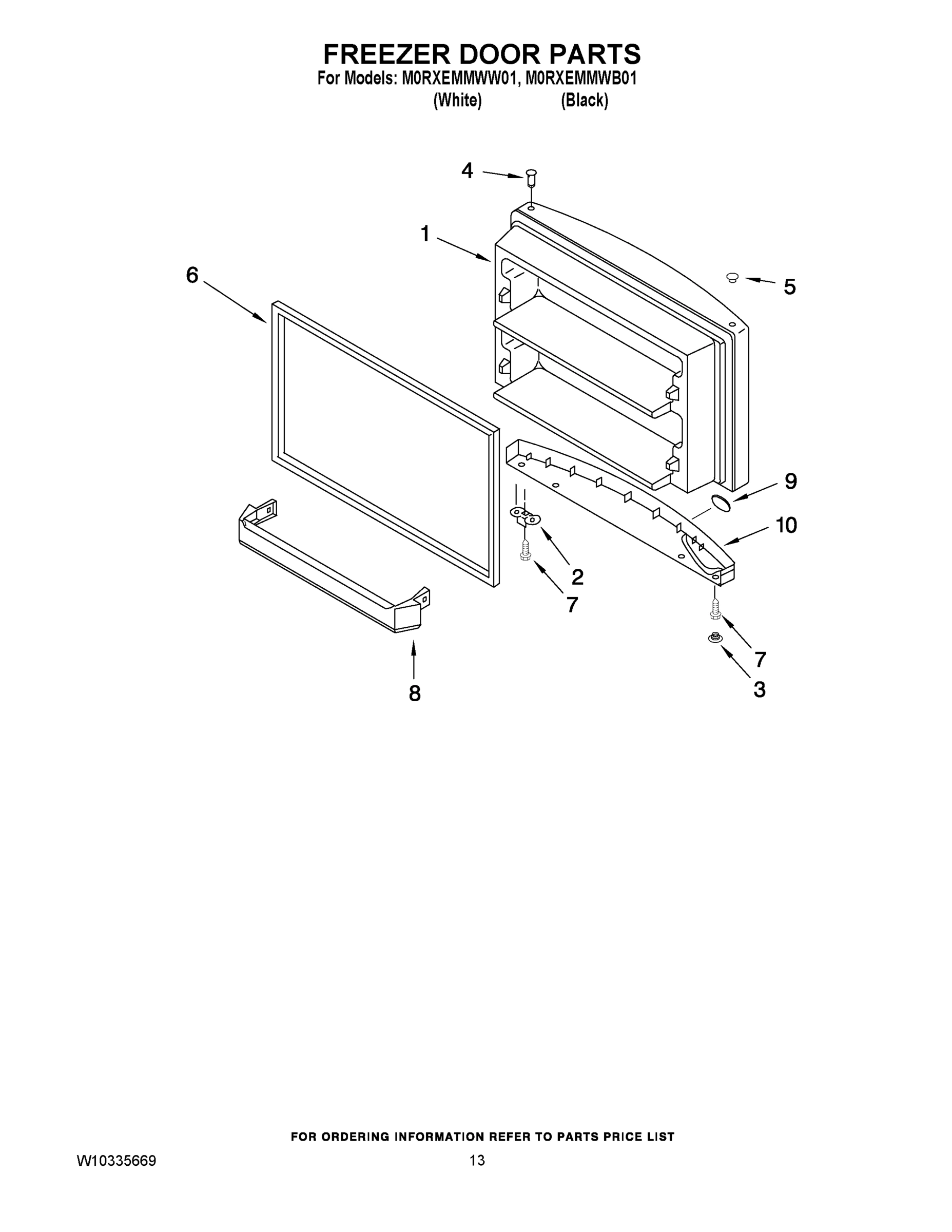 07 - FREEZER DOOR PARTS