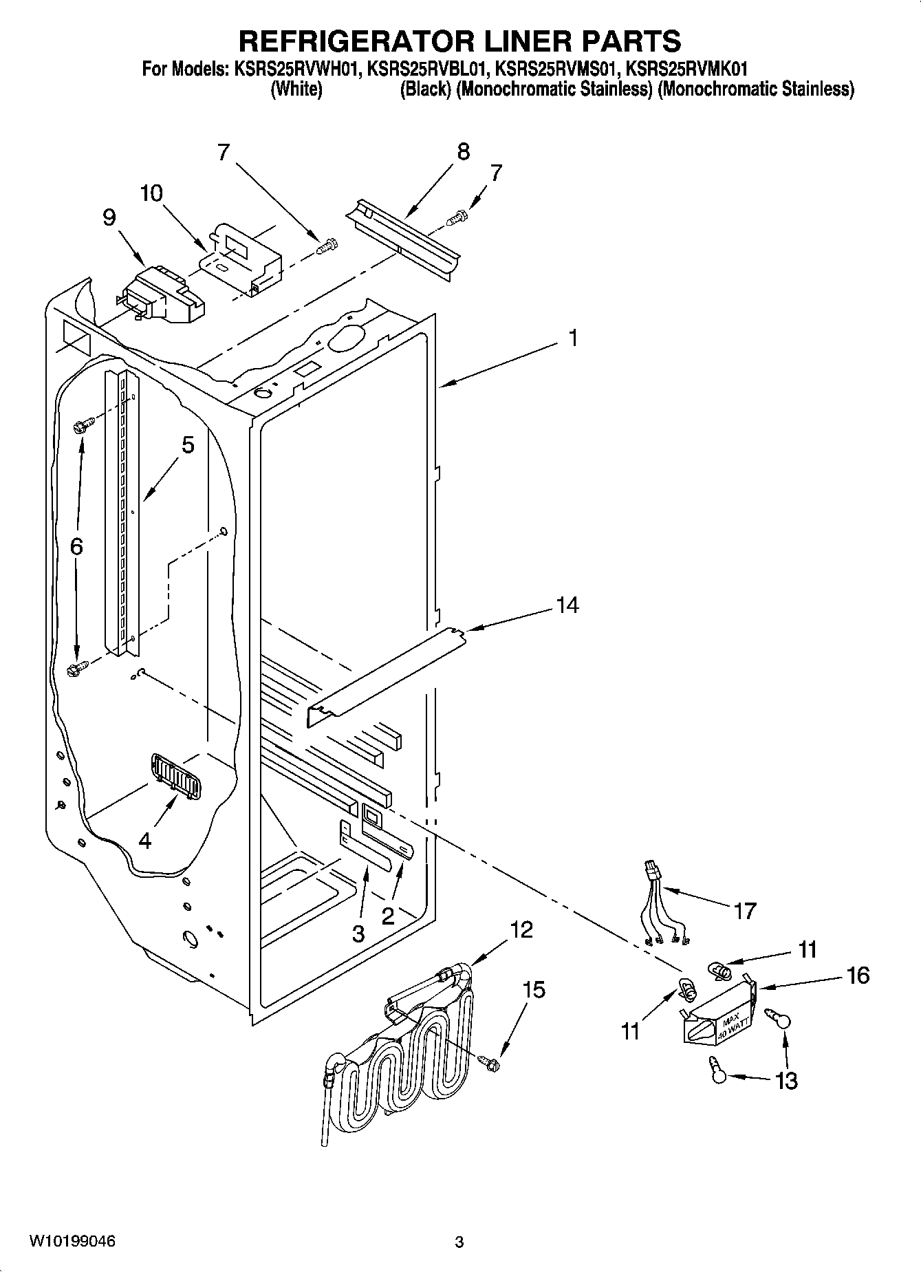 02 - REFRIGERATOR LINER PARTS