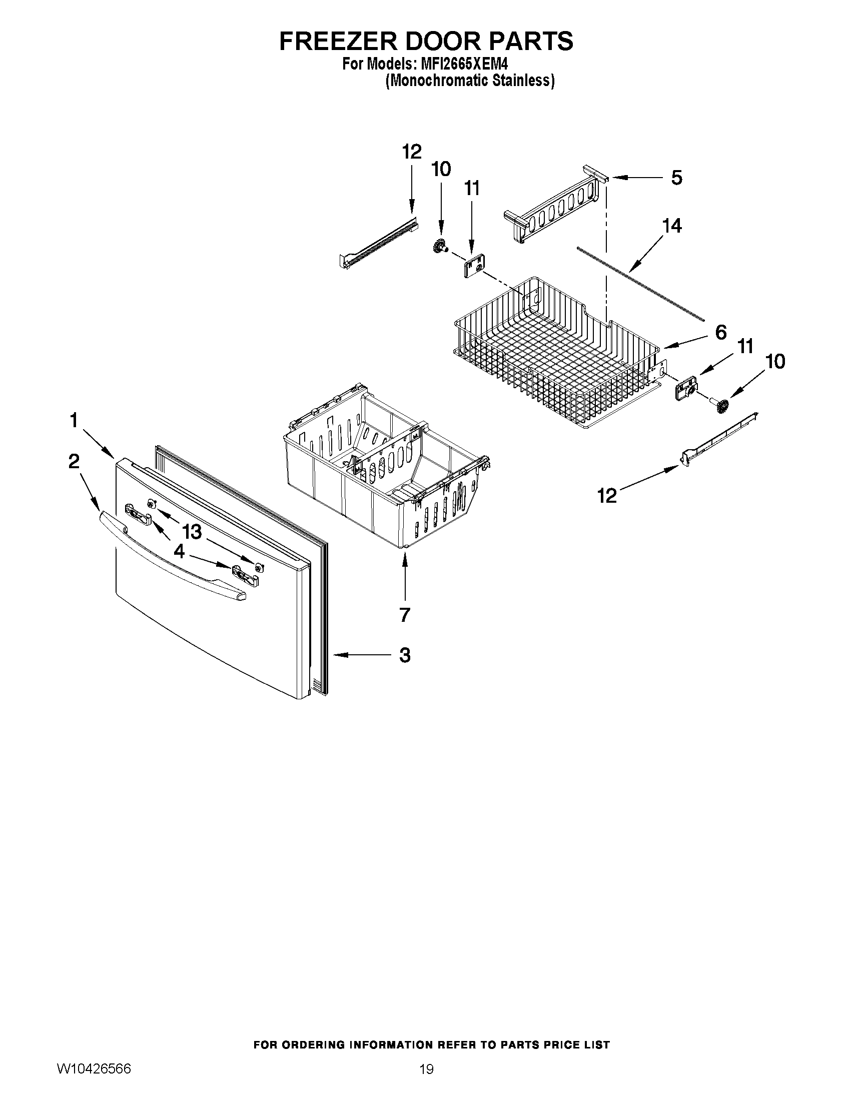 10 - FREEZER DOOR PARTS