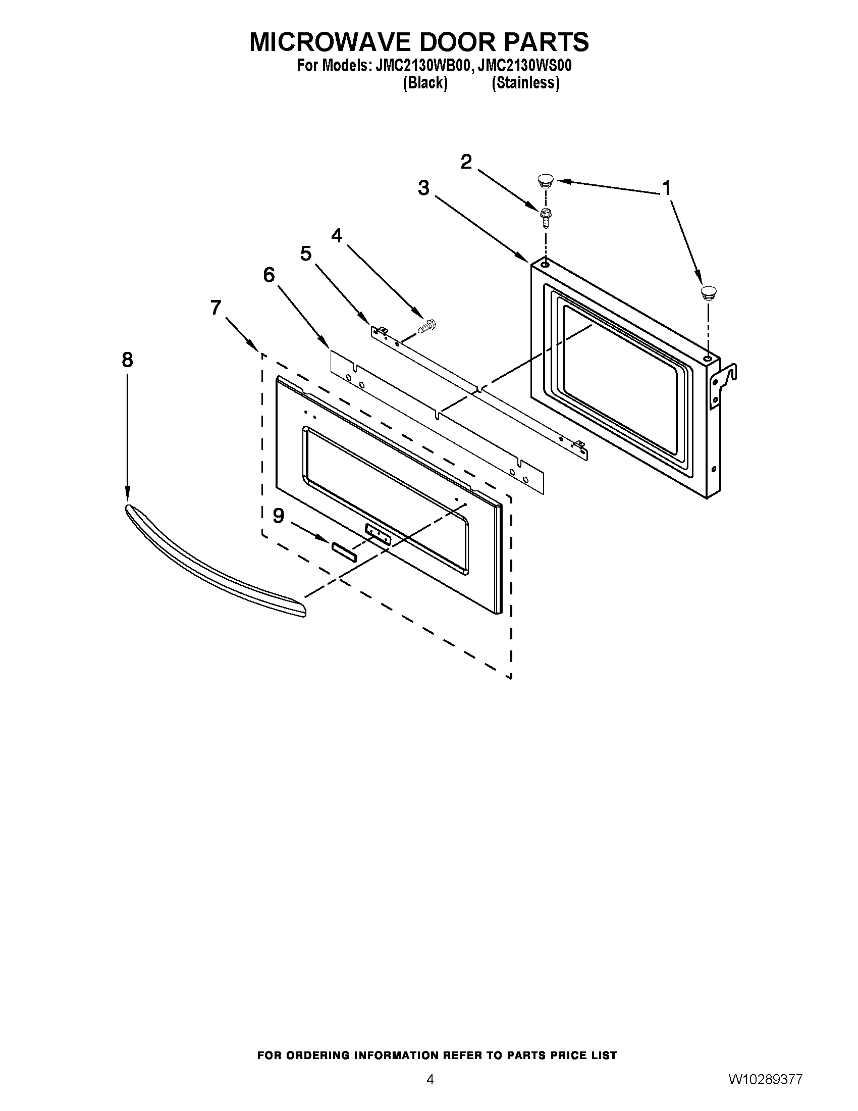 03 - MICROWAVE DOOR PARTS