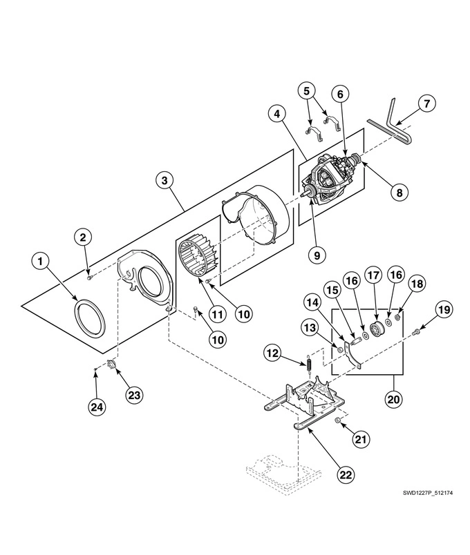 Motor, Exhaust Fan And Belt