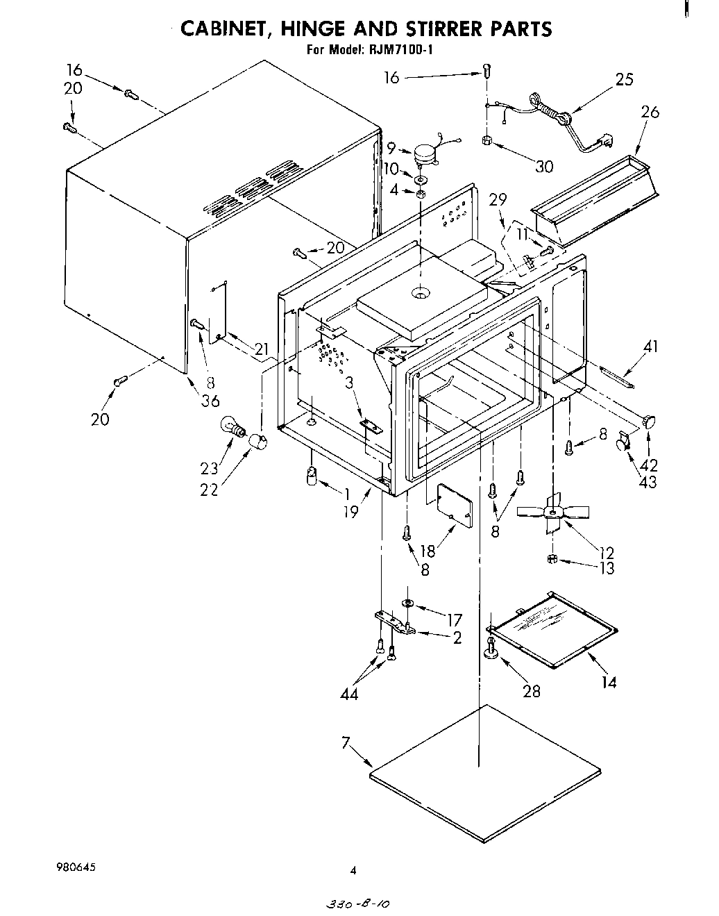 03 - CABINET, HINGE, AND STIRRER , LITERATURE