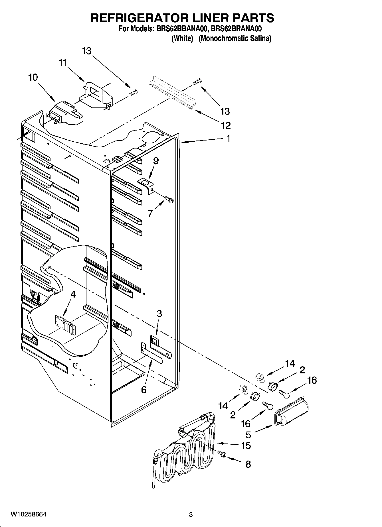 02 - REFRIGERATOR LINER PARTS