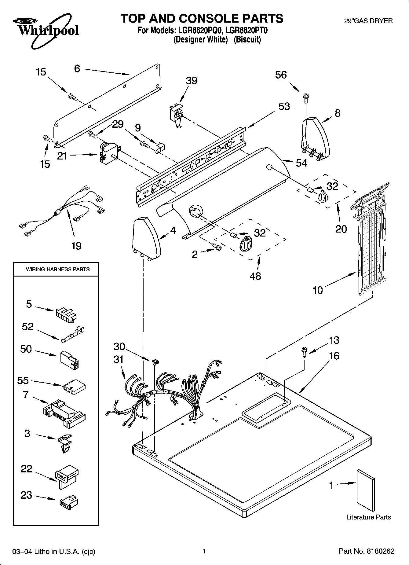 01 - TOP AND CONSOLE PARTS
