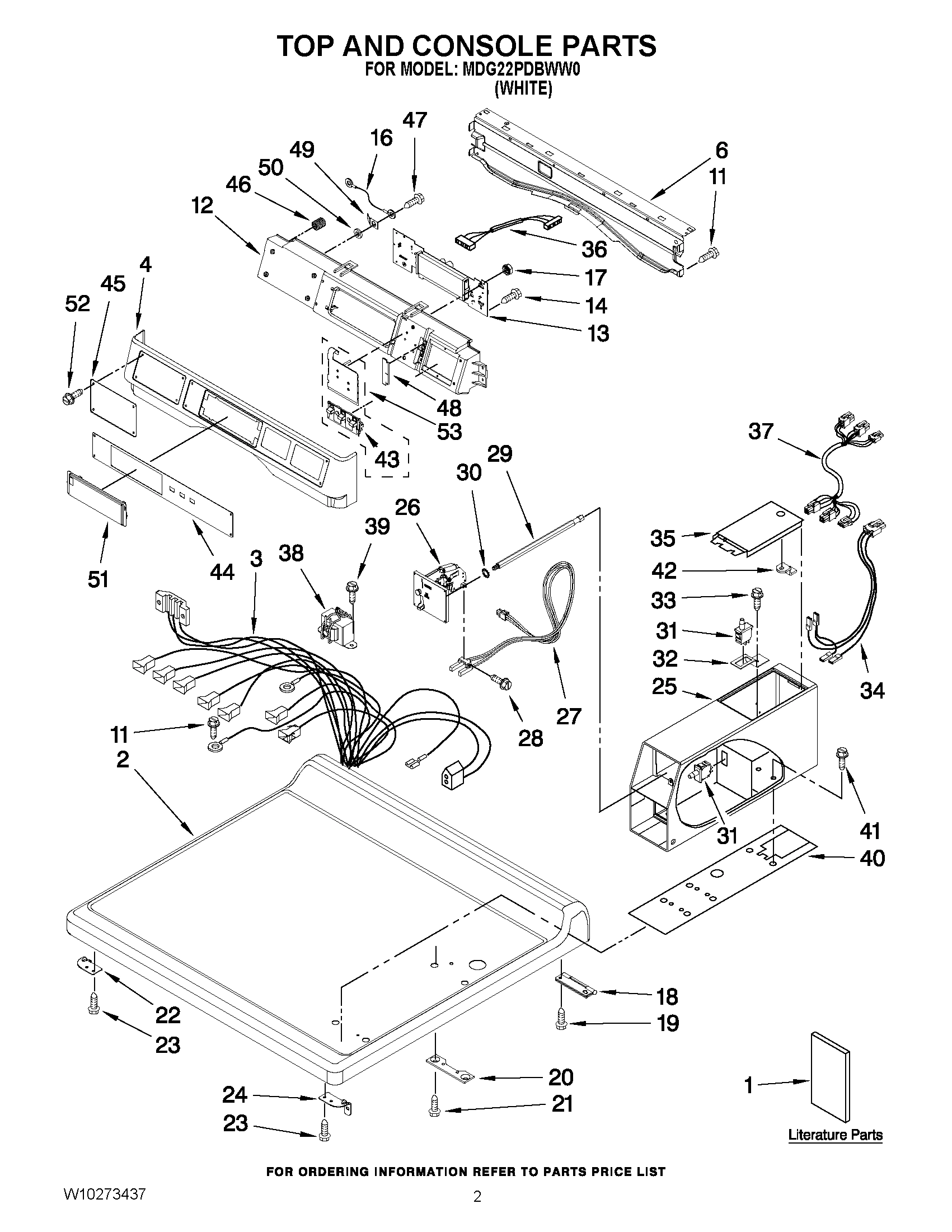 01 - TOP AND CONSOLE PARTS