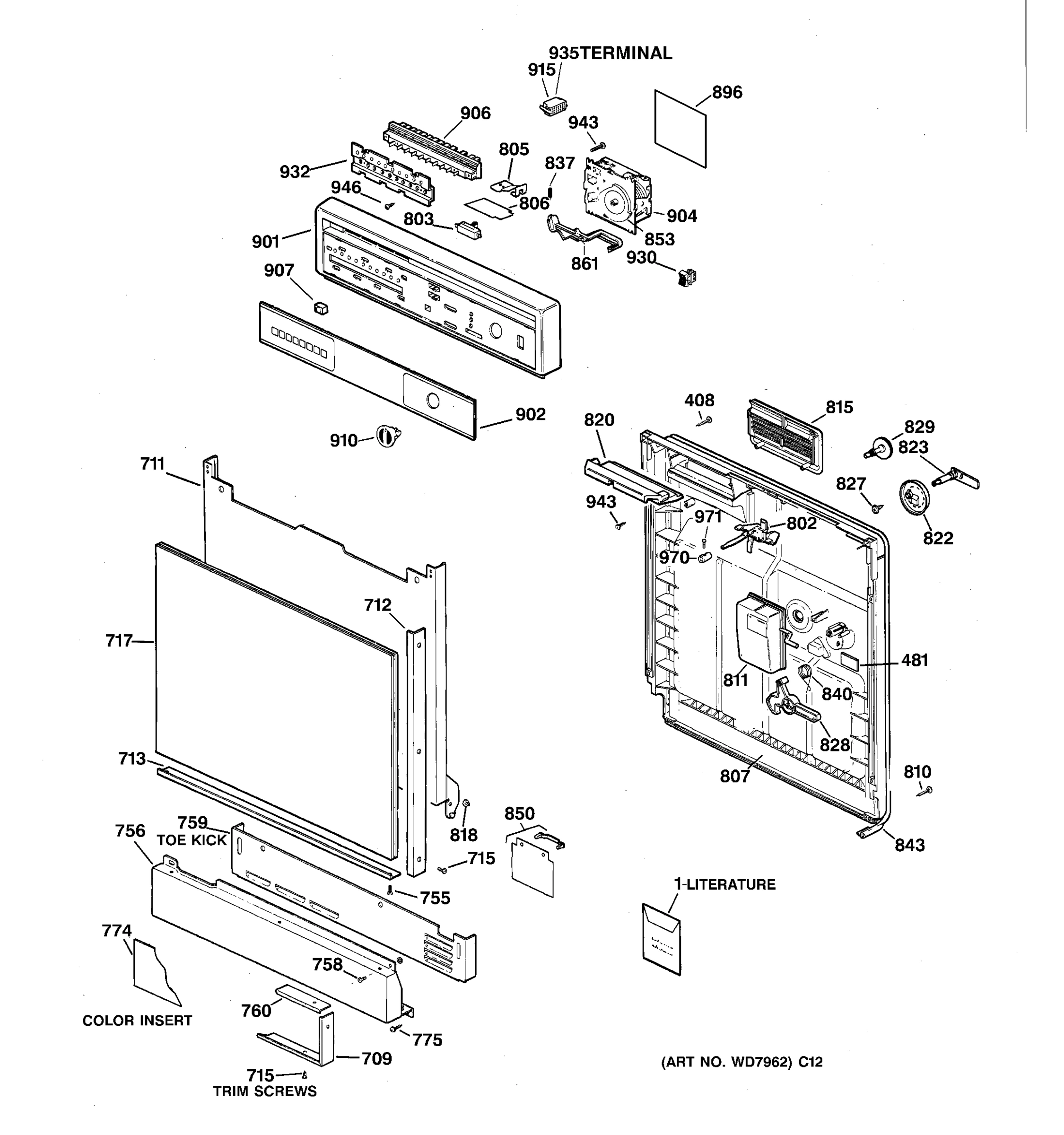 ESCUTCHEON & DOOR ASSEMBLY