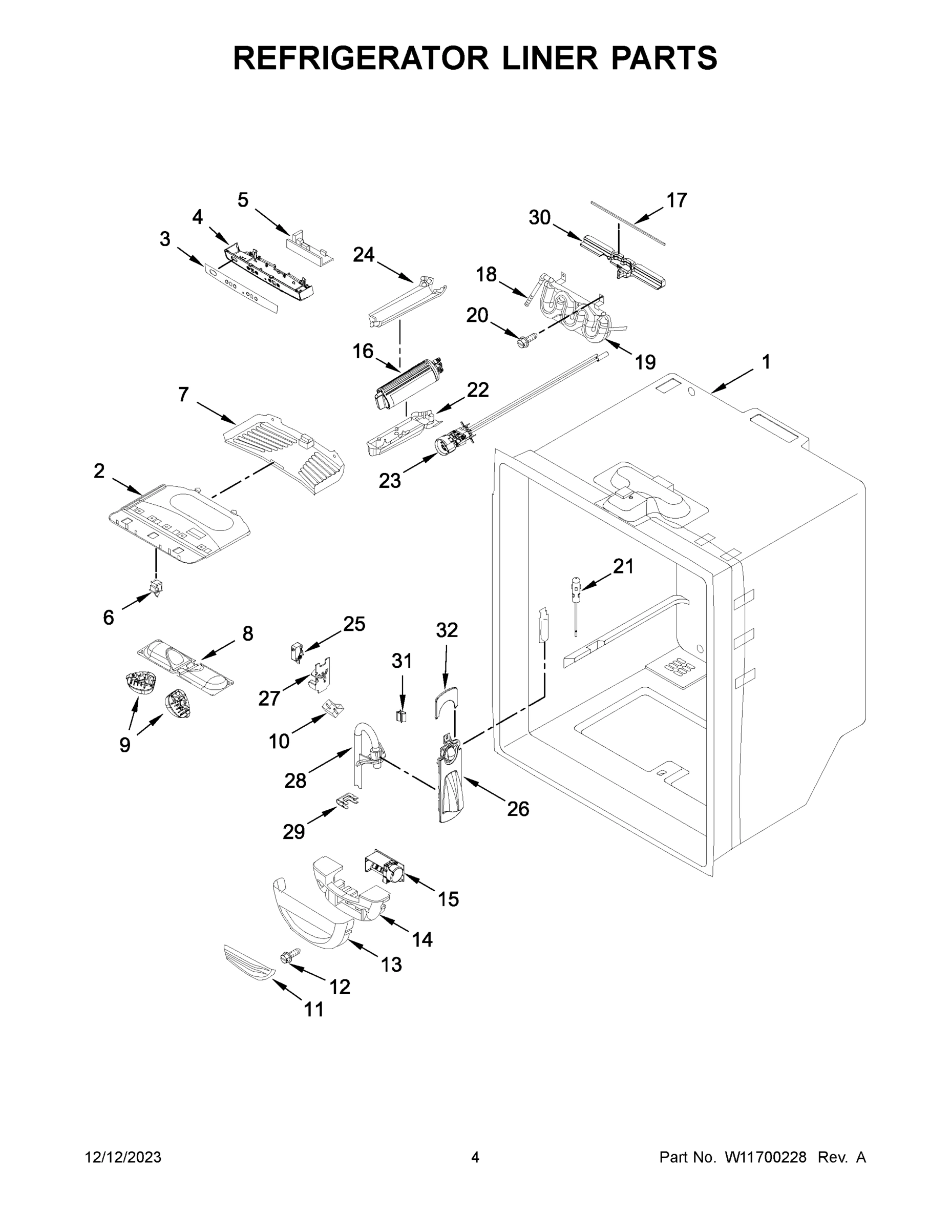 03 - REFRIGERATOR LINER PARTS