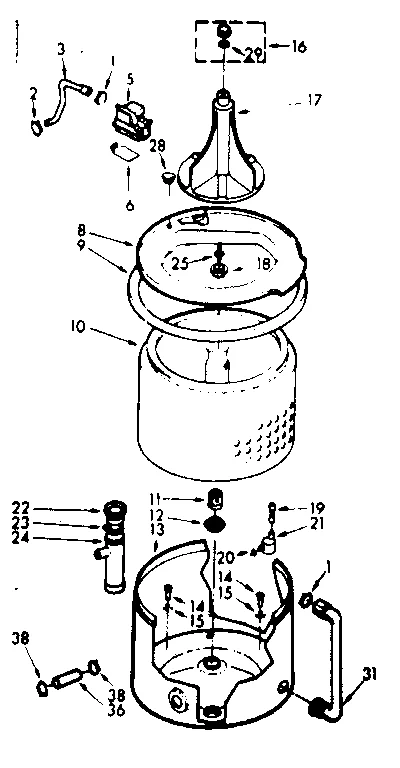 TUB AND BASKET ASSEMBLY