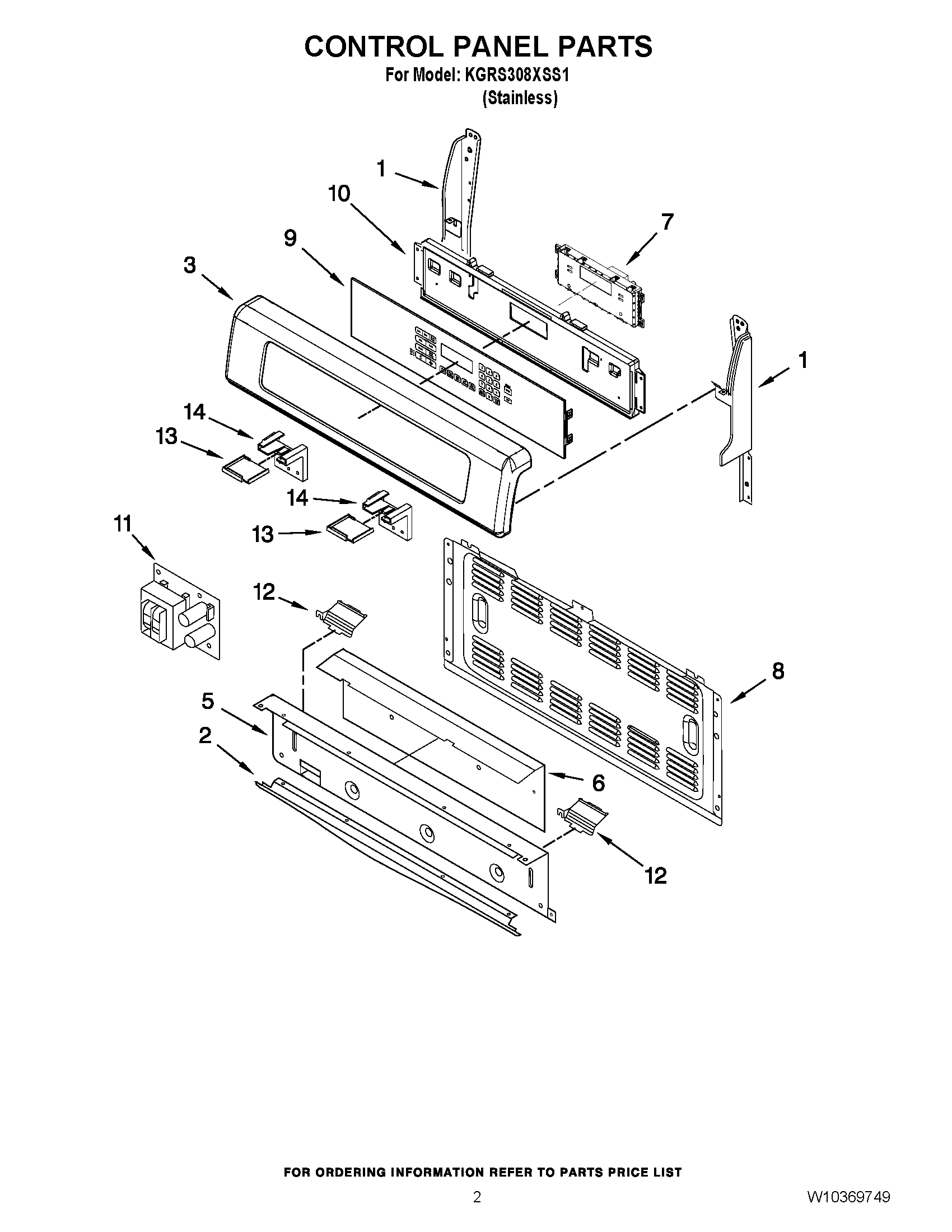 02 - CONTROL PANEL PARTS