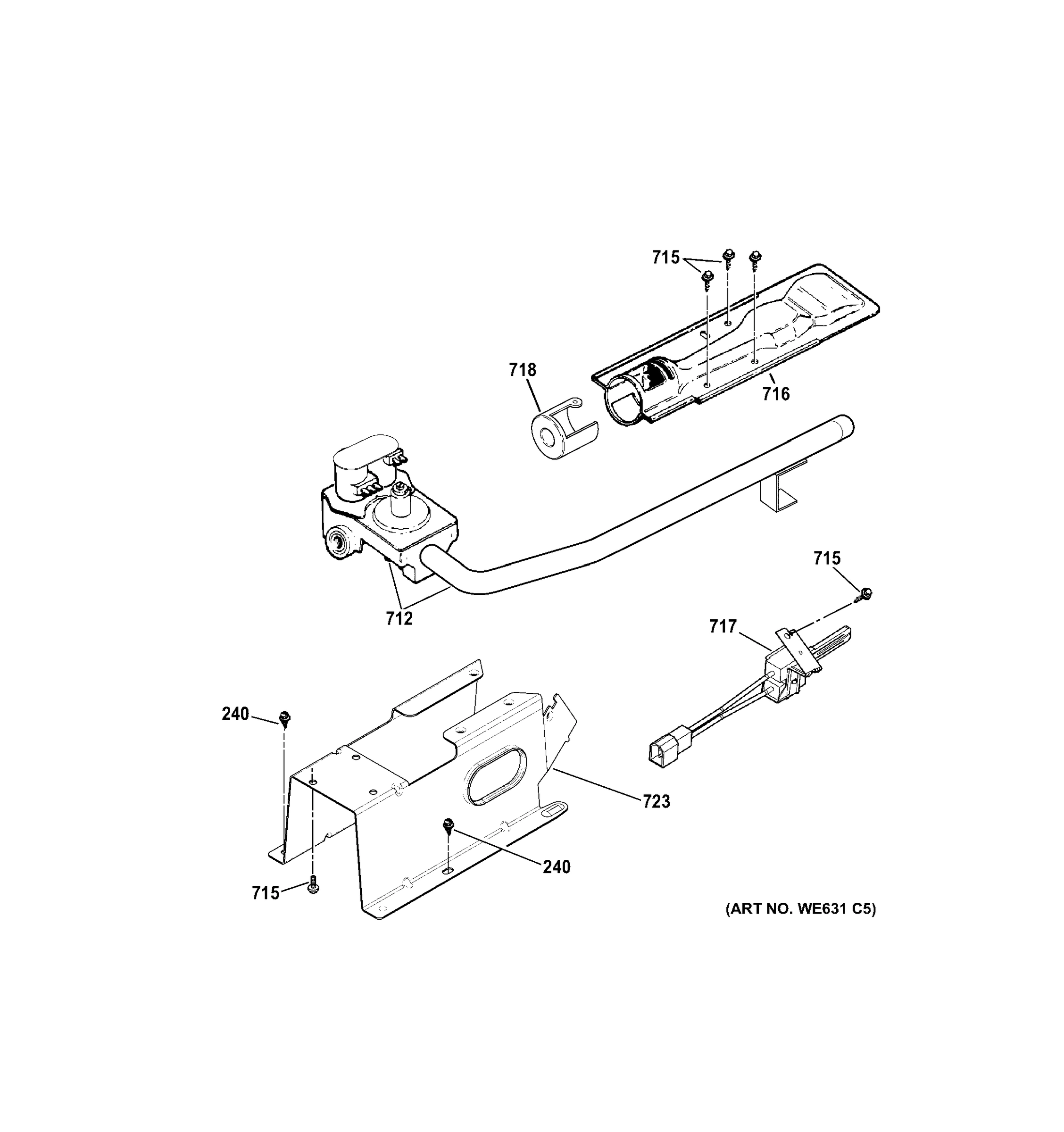 GAS VALVE & BURNER ASSEMBLY