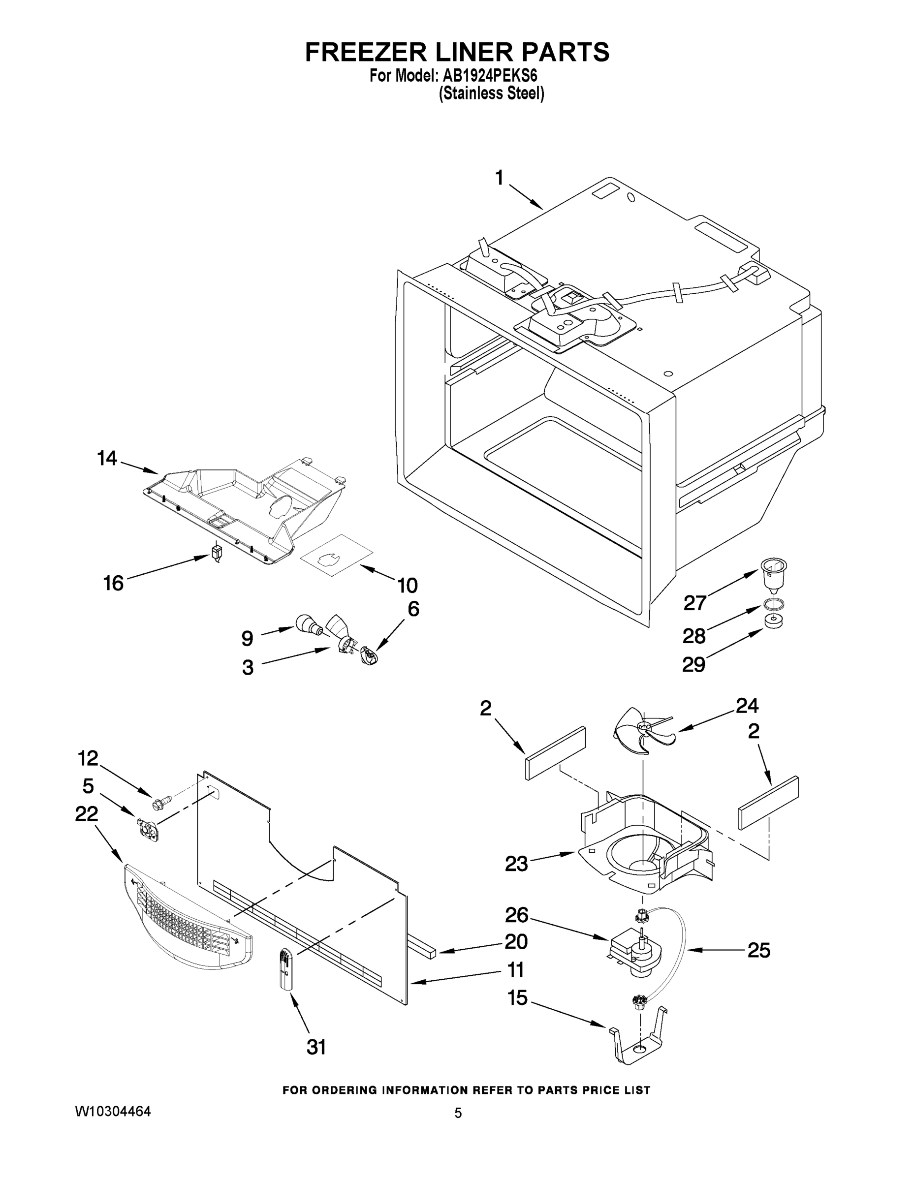 03 - FREEZER LINER PARTS