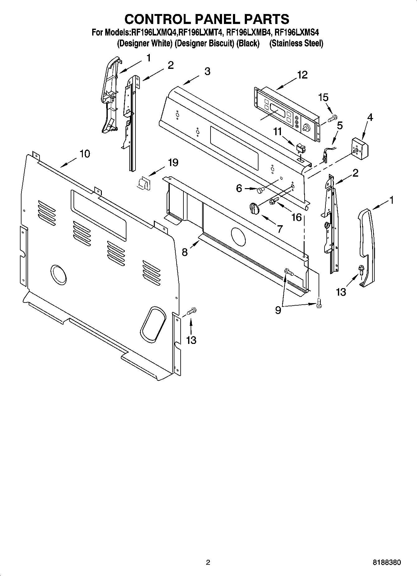 02 - CONTROL PANEL PARTS