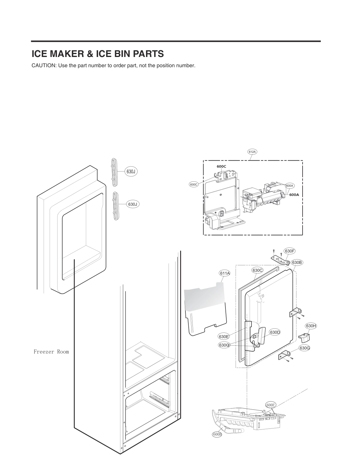 ICE MAKER & ICE BIN PARTS