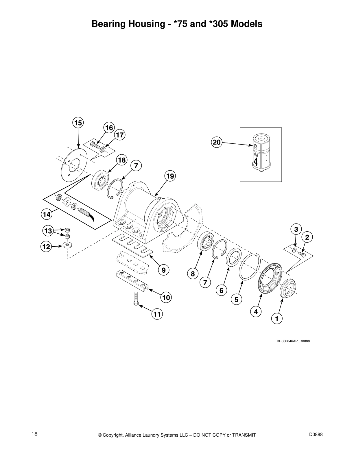 Bearing Housing - *75 and *305 Models
