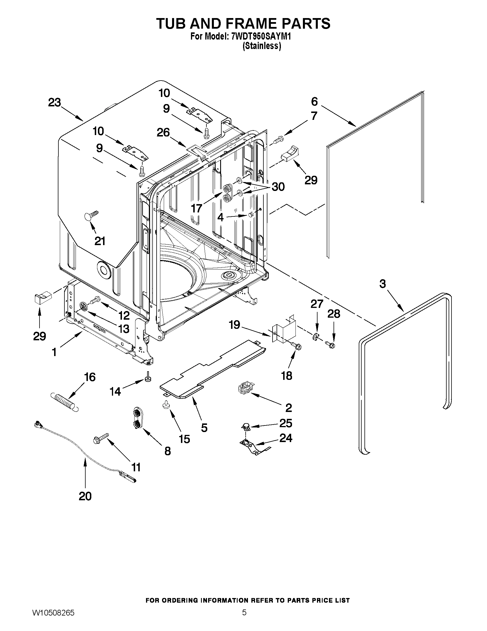 05 - TUB AND FRAME PARTS