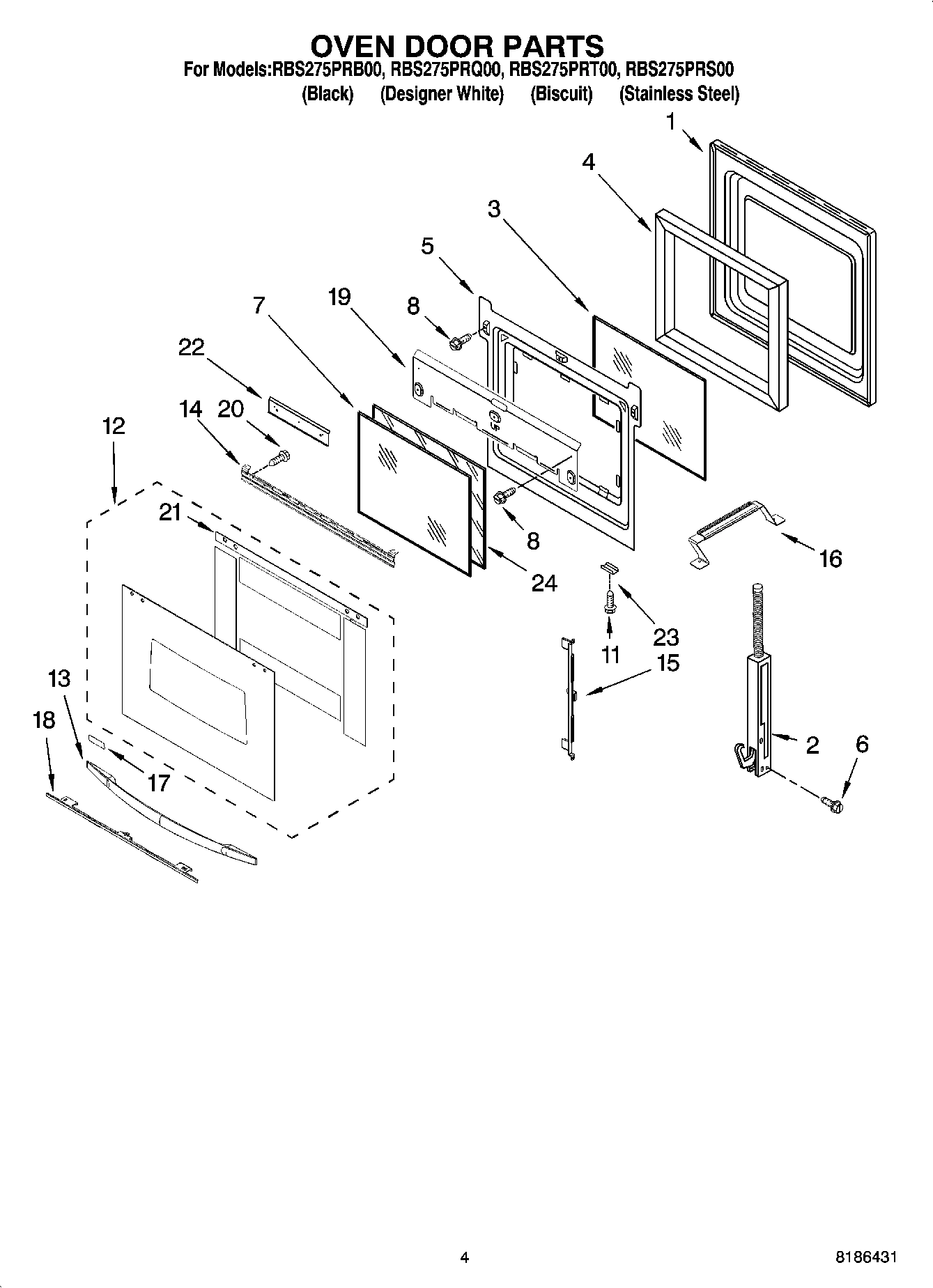 03 - OVEN DOOR PARTS