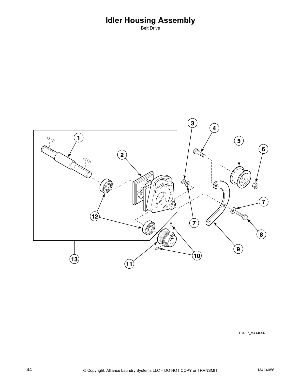 Idler Housing Assembly