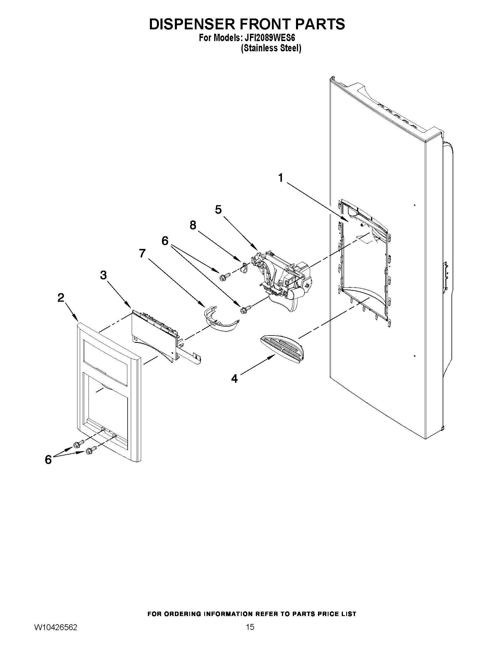 08 - DISPENSER FRONT PARTS