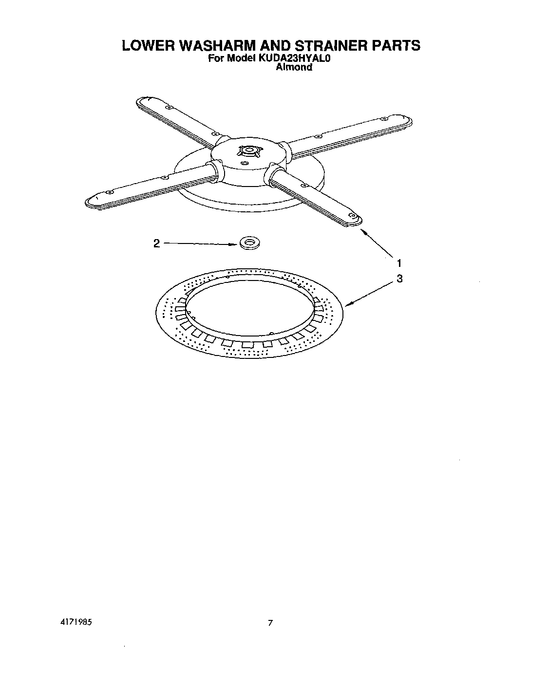 05 - LOWER WASHARM AND STRAINER