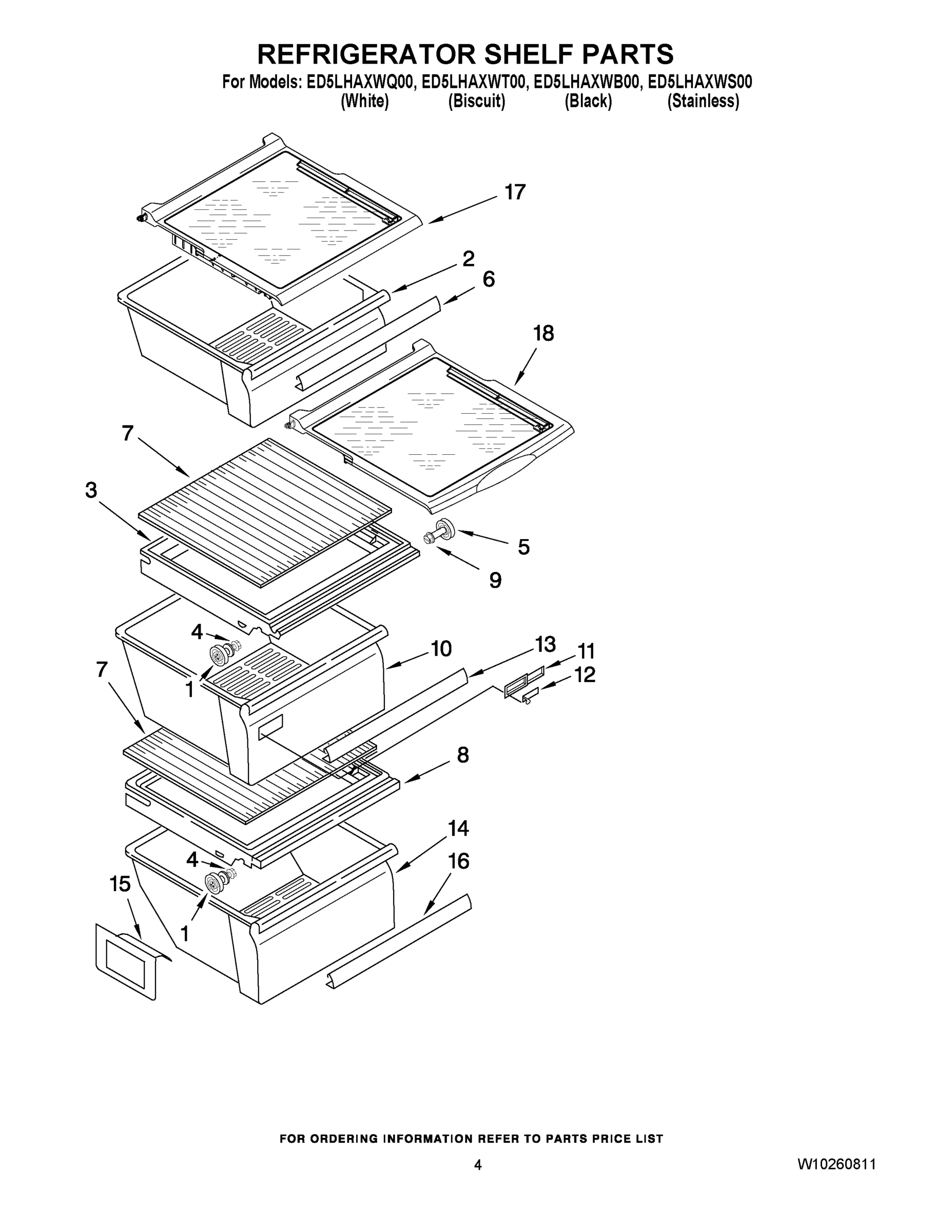 03 - REFRIGERATOR SHELF PARTS
