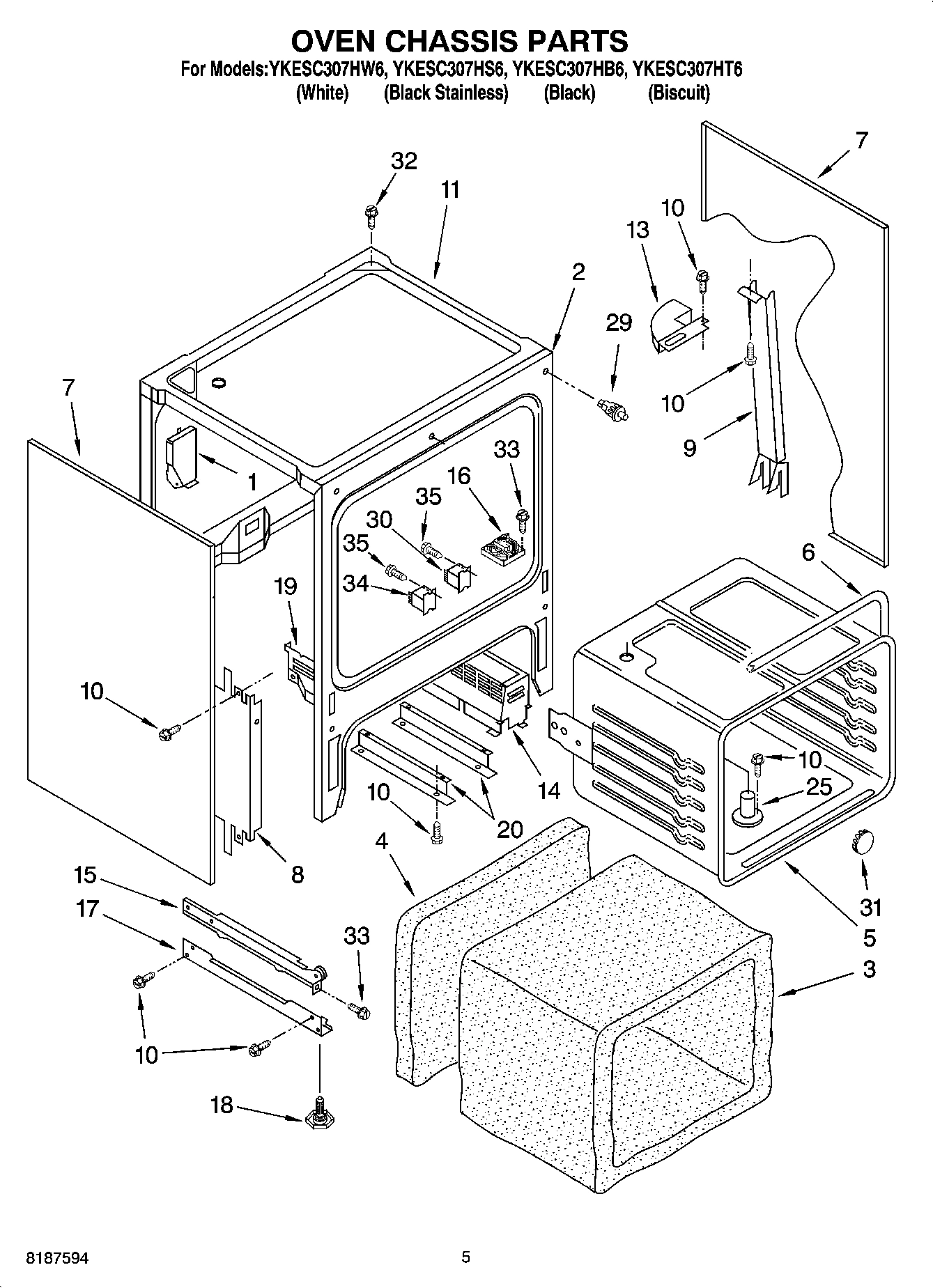 03 - OVEN CHASSIS PARTS