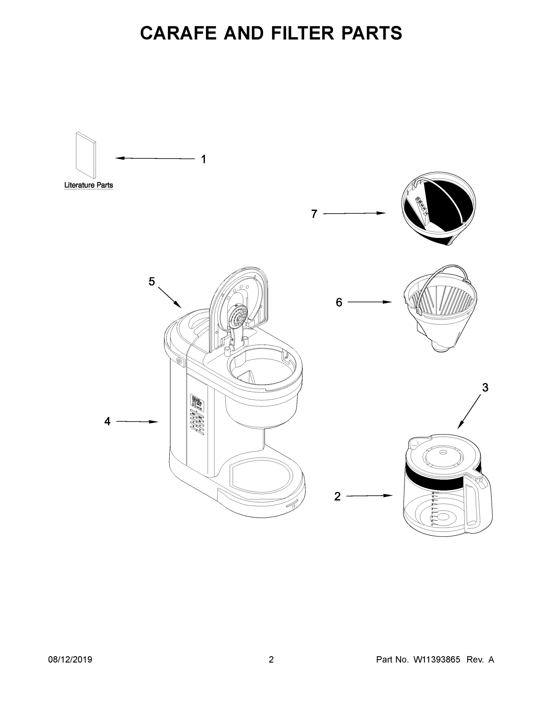 02 - CARAFE AND FILTER PARTS