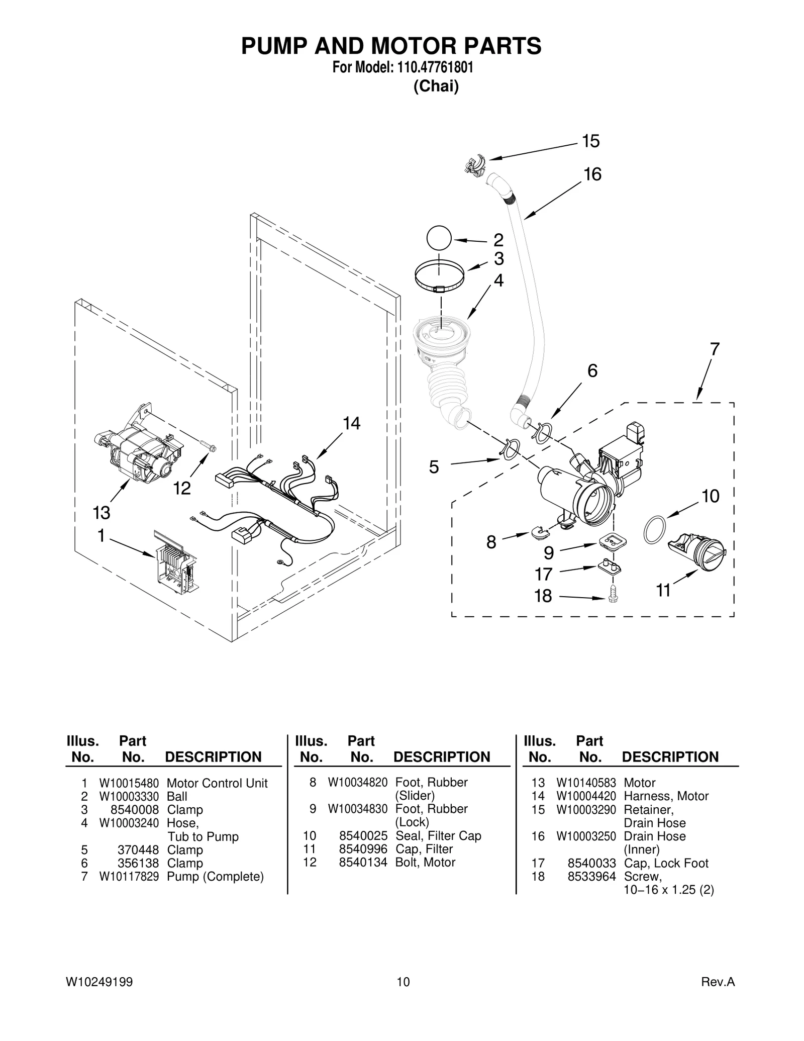 PUMP AND MOTOR PARTS