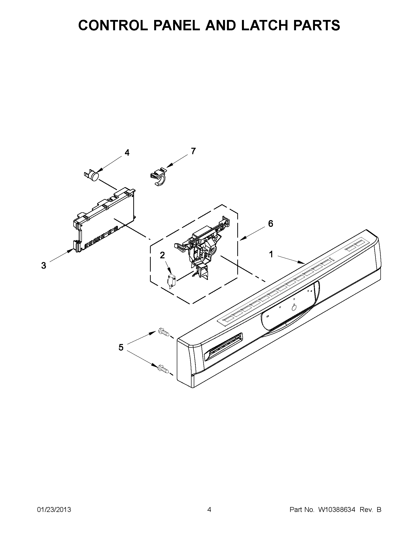 02 - CONTROL PANEL AND LATCH PARTS