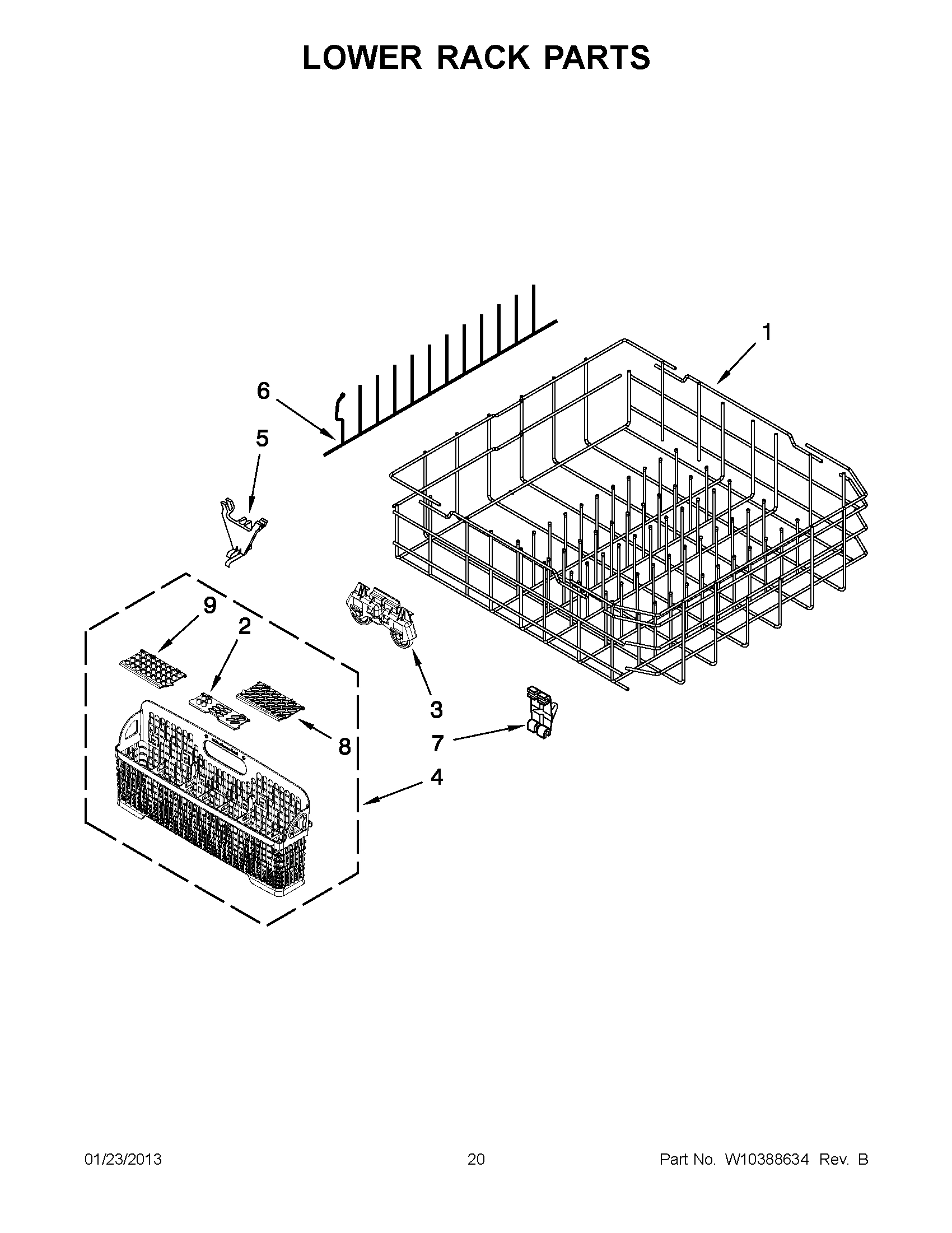 10 - LOWER RACK PARTS