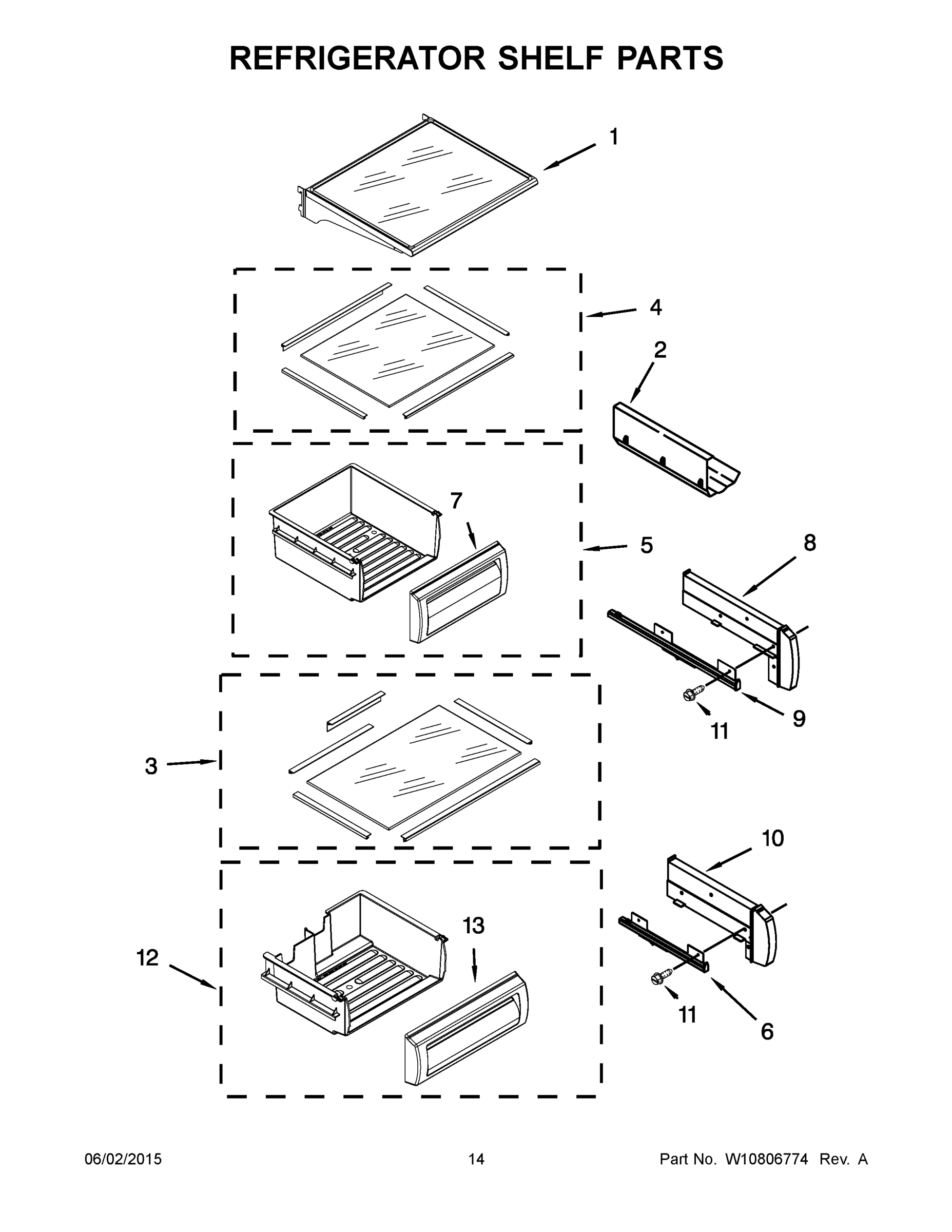 08 - REFRIGERATOR SHELF PARTS