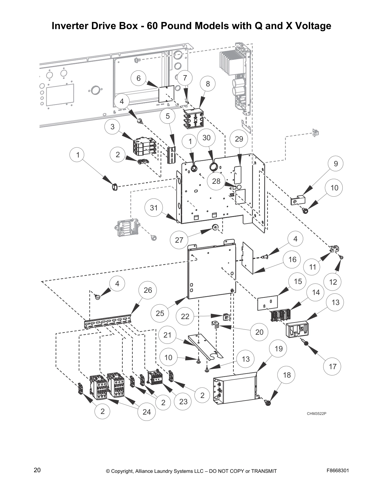 Inverter Drive Box - 60 Pound Models with Q and X Voltage
