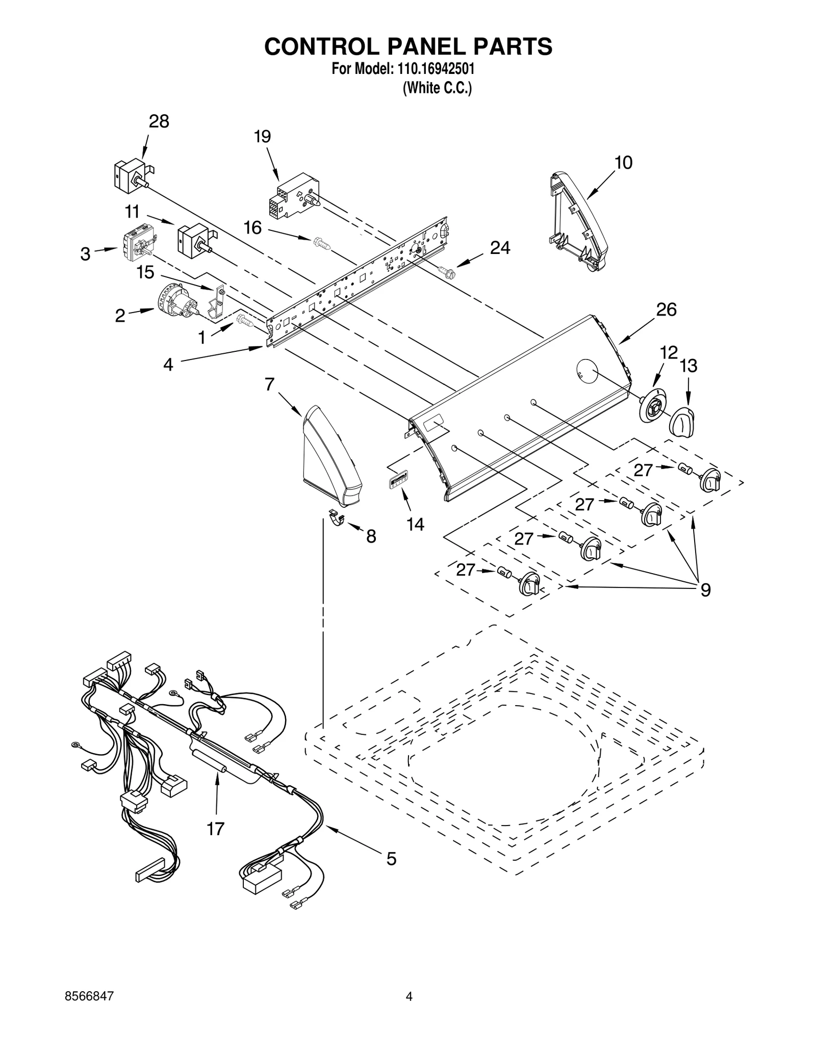 CONTROL PANEL PARTS