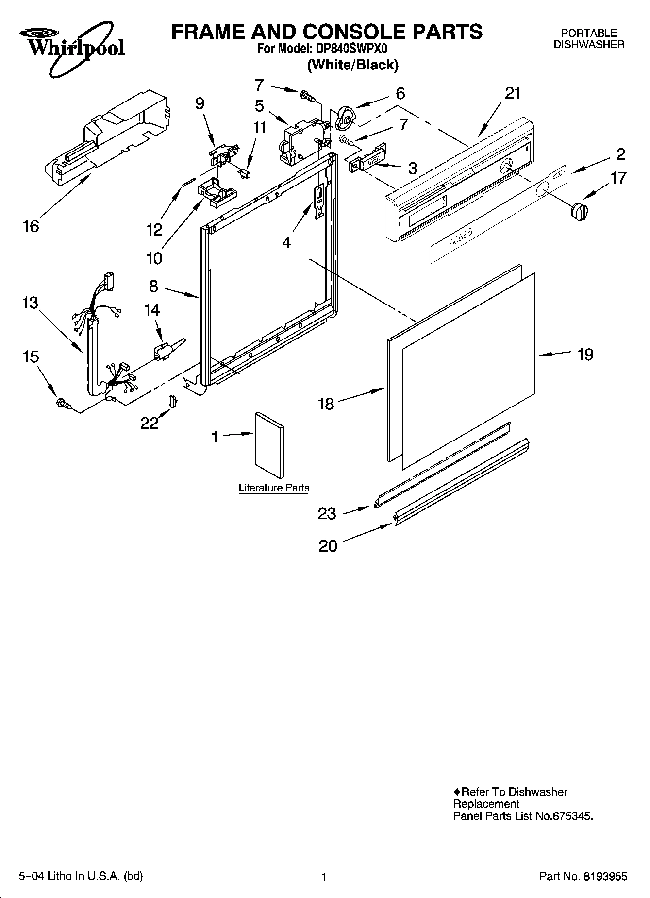01 - FRAME AND CONSOLE PARTS