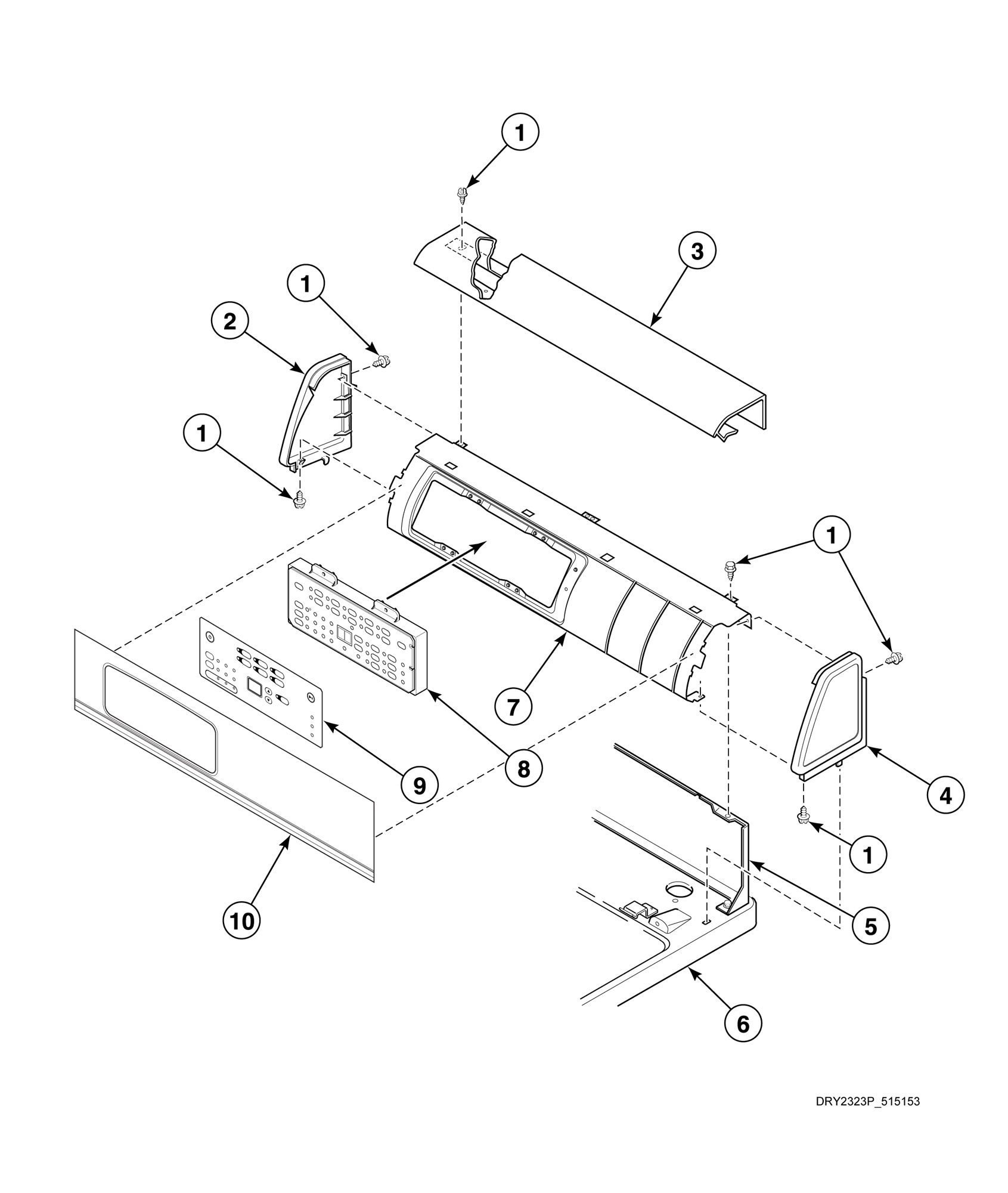 Control Panel and Controls - Rear Control (Drawing 2 of 2)