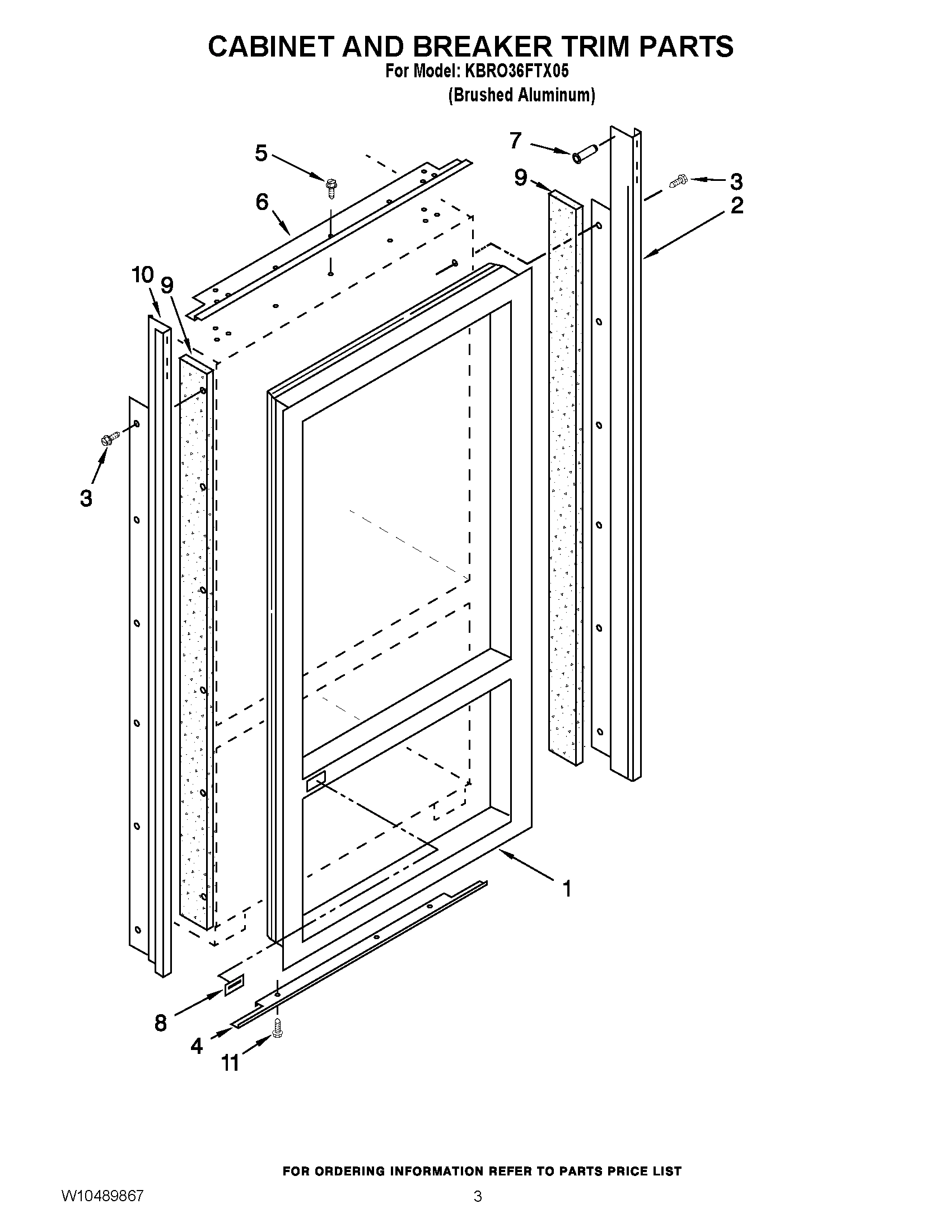 02 - CABINET AND BREAKER TRIM PARTS