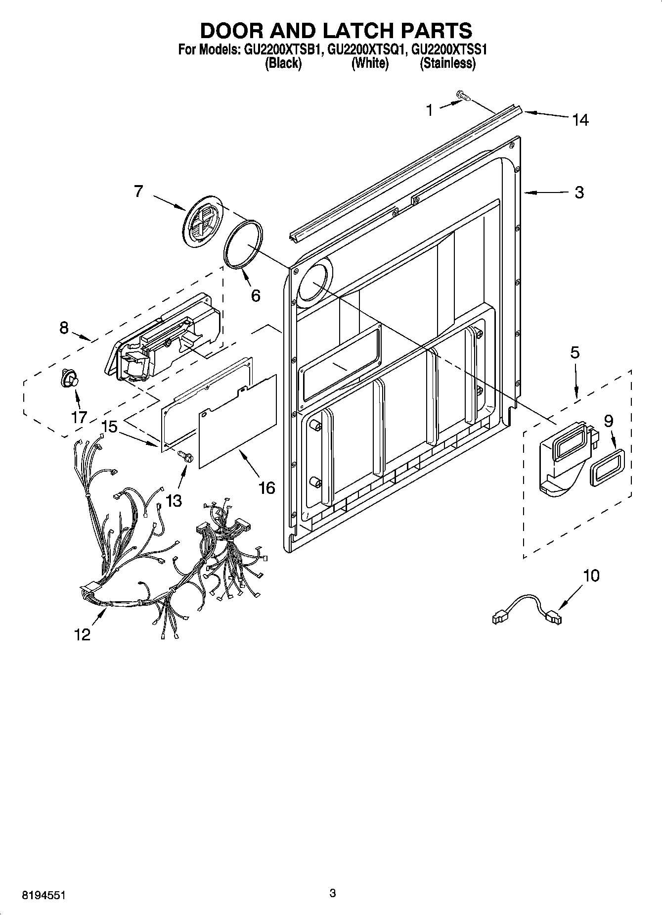 03 - DOOR AND LATCH PARTS